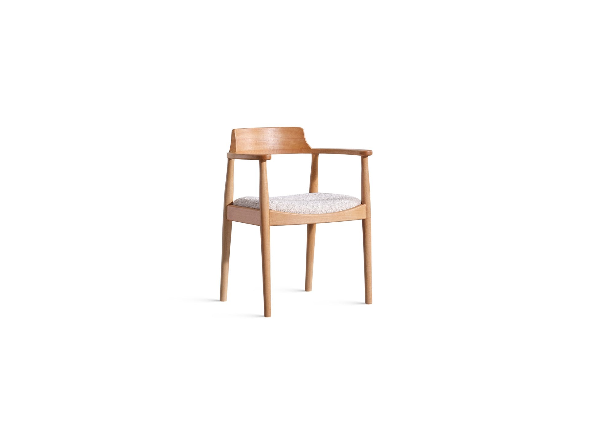 Conjunto de mesa de jantar e cadeiras (4 peças)-Napoli-Natural