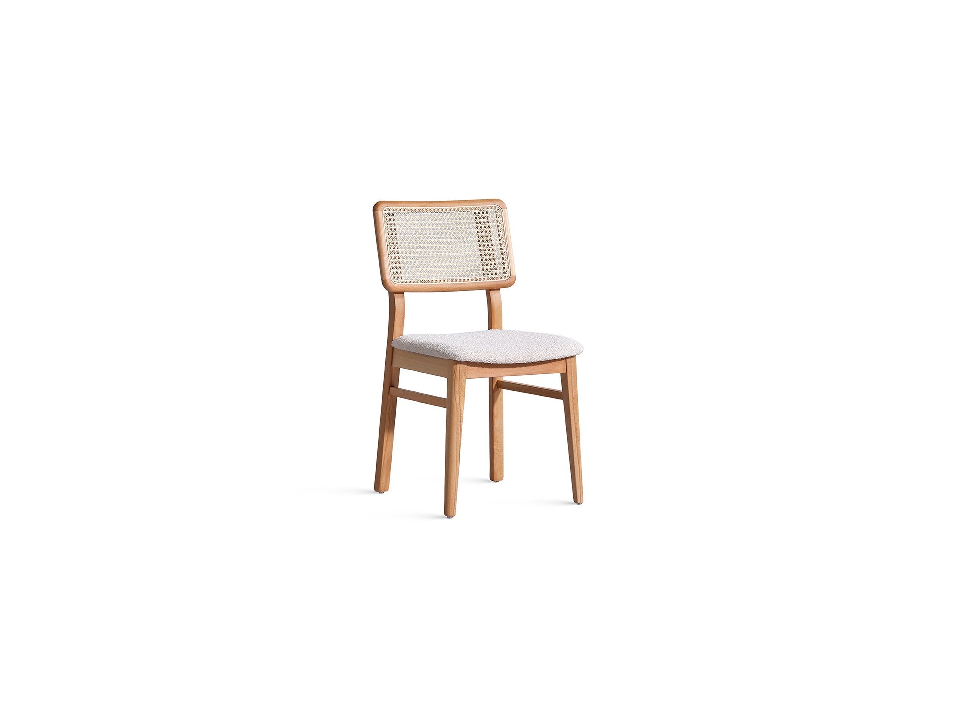 Conjunto de mesa de jantar e cadeiras (4 peças)-Puffy-Natural