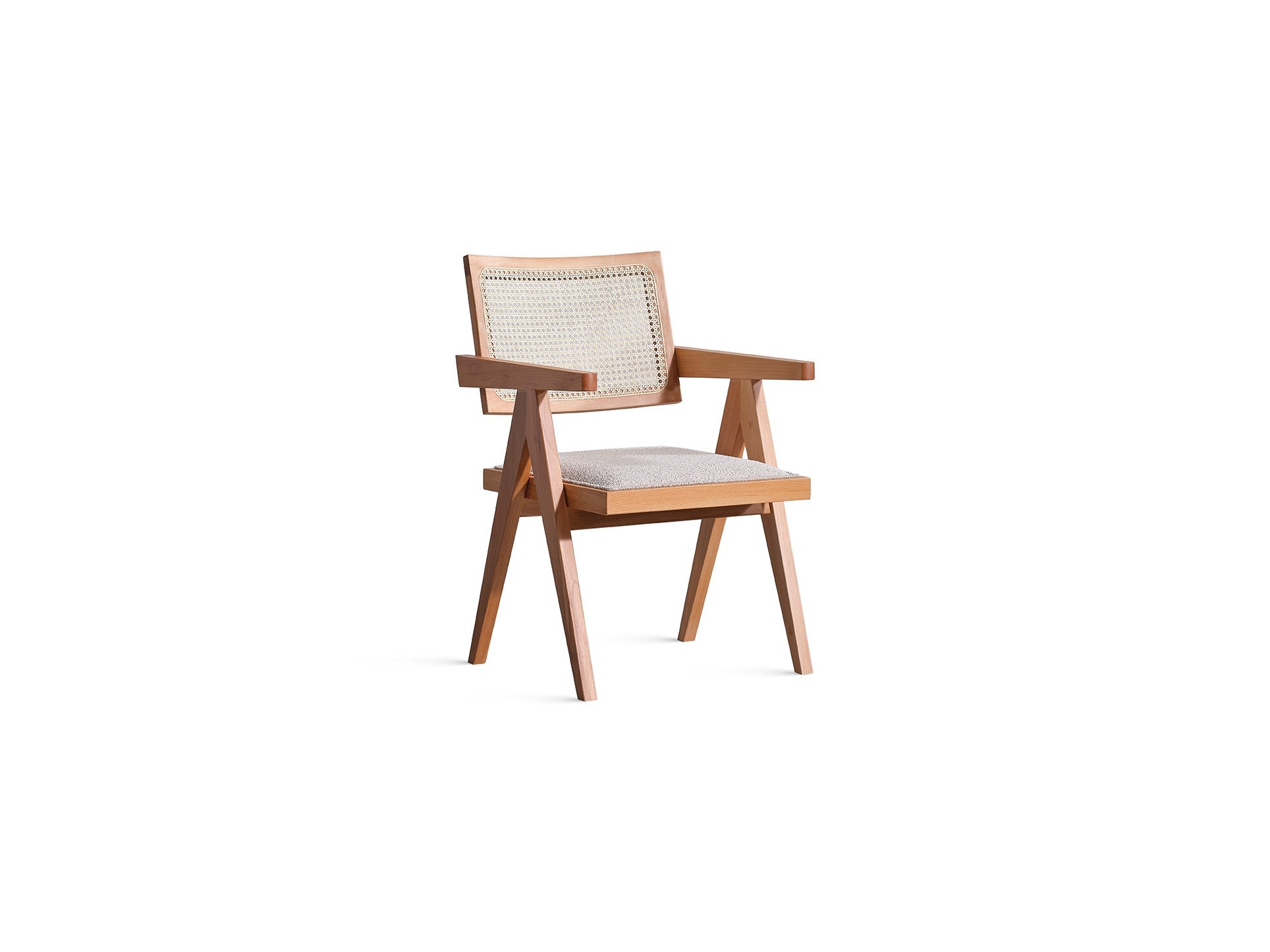 Conjunto de mesa de jantar e cadeiras (4 peças)-Roma-Natural