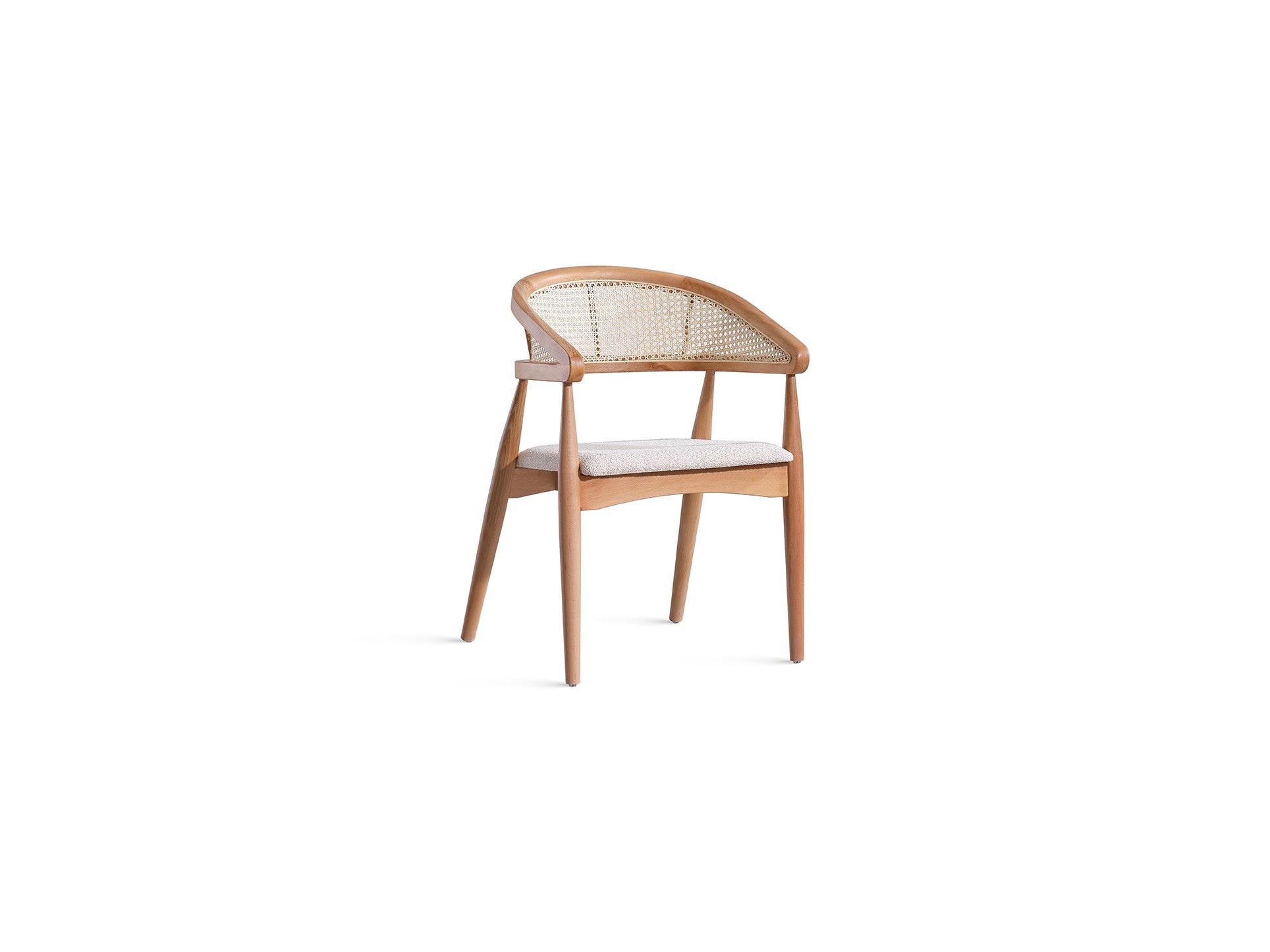 Conjunto de mesa de jantar e cadeiras (6 peças)-Soho-Branco
Natural