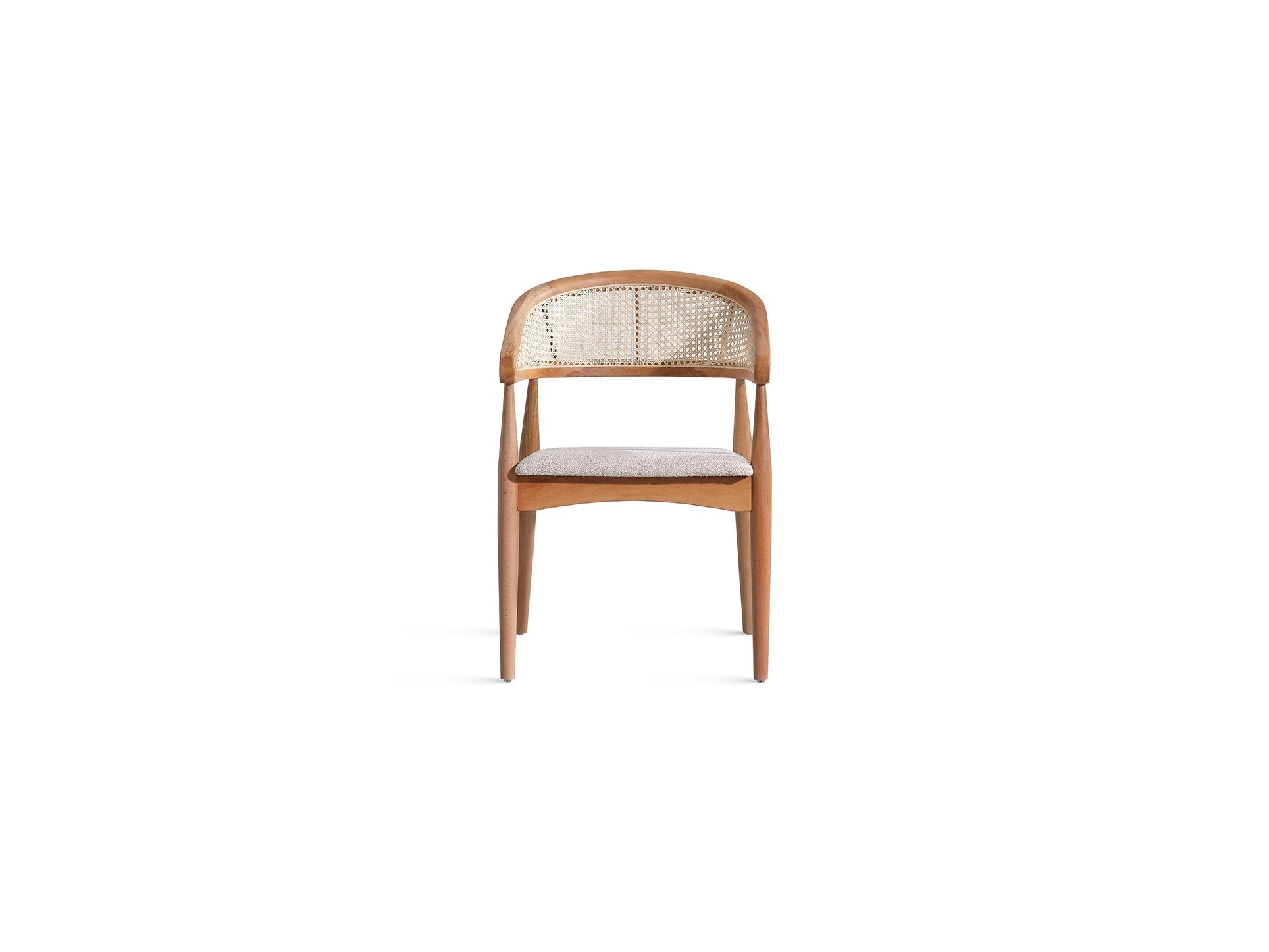 Conjunto de mesa de jantar e cadeiras (6 peças)-Soho-Branco
Natural