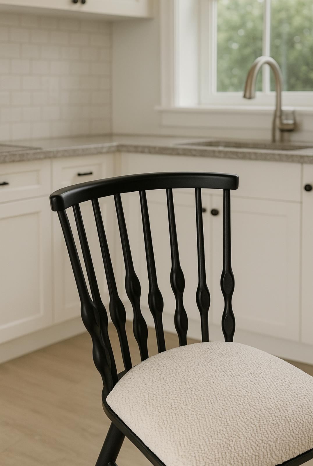 Conjunto de mesa de jantar extensível e cadeiras (5 peças)-Lotus-Preto