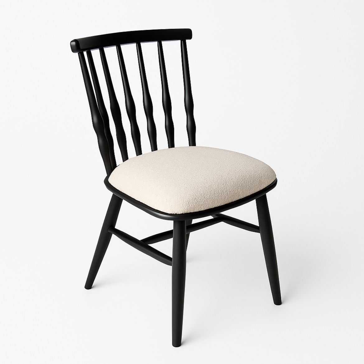 Conjunto de mesa de jantar extensível e cadeiras (5 peças)-Lotus-Preto