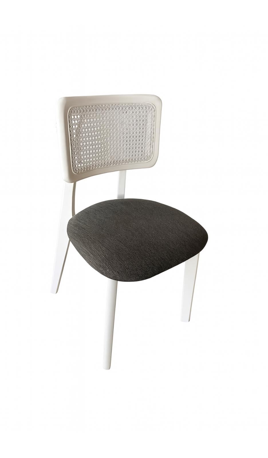 Conjunto de mesa de jantar extensível e cadeiras (5 peças)-Lina-Madeira Branca
Preta