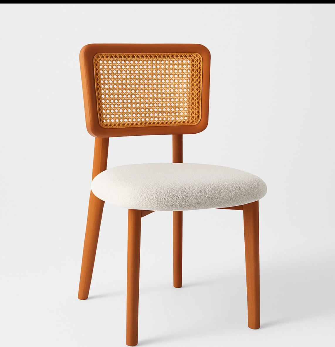 Conjunto de mesa de jantar extensível e cadeiras (5 peças)-Natura-Madeira Carvalho Branco