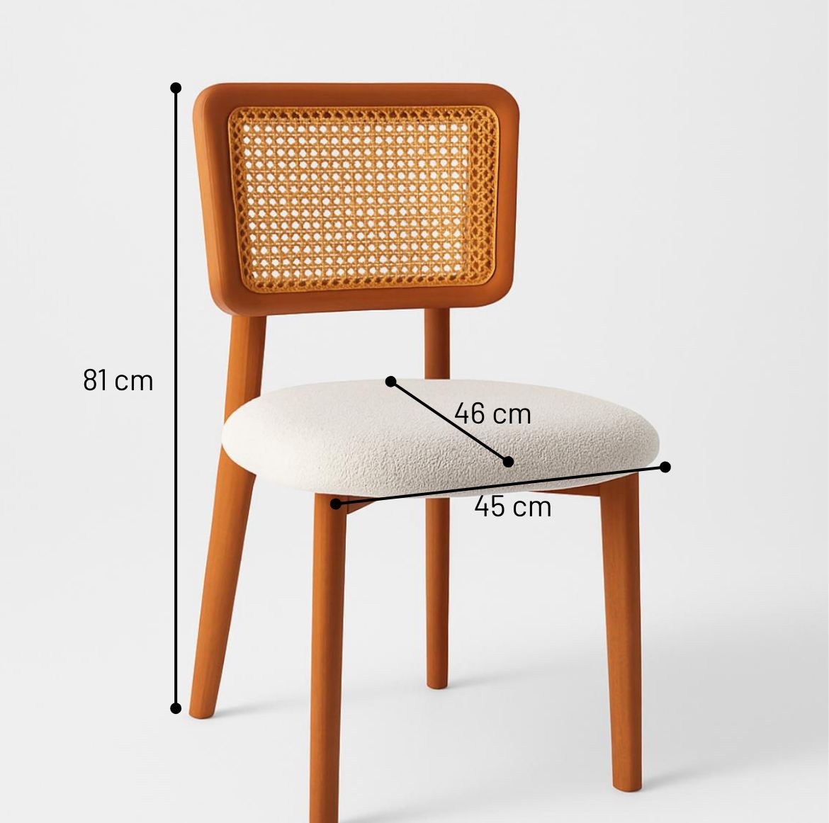Conjunto de mesa de jantar extensível e cadeiras (5 peças)-Natura-Madeira Carvalho Branco