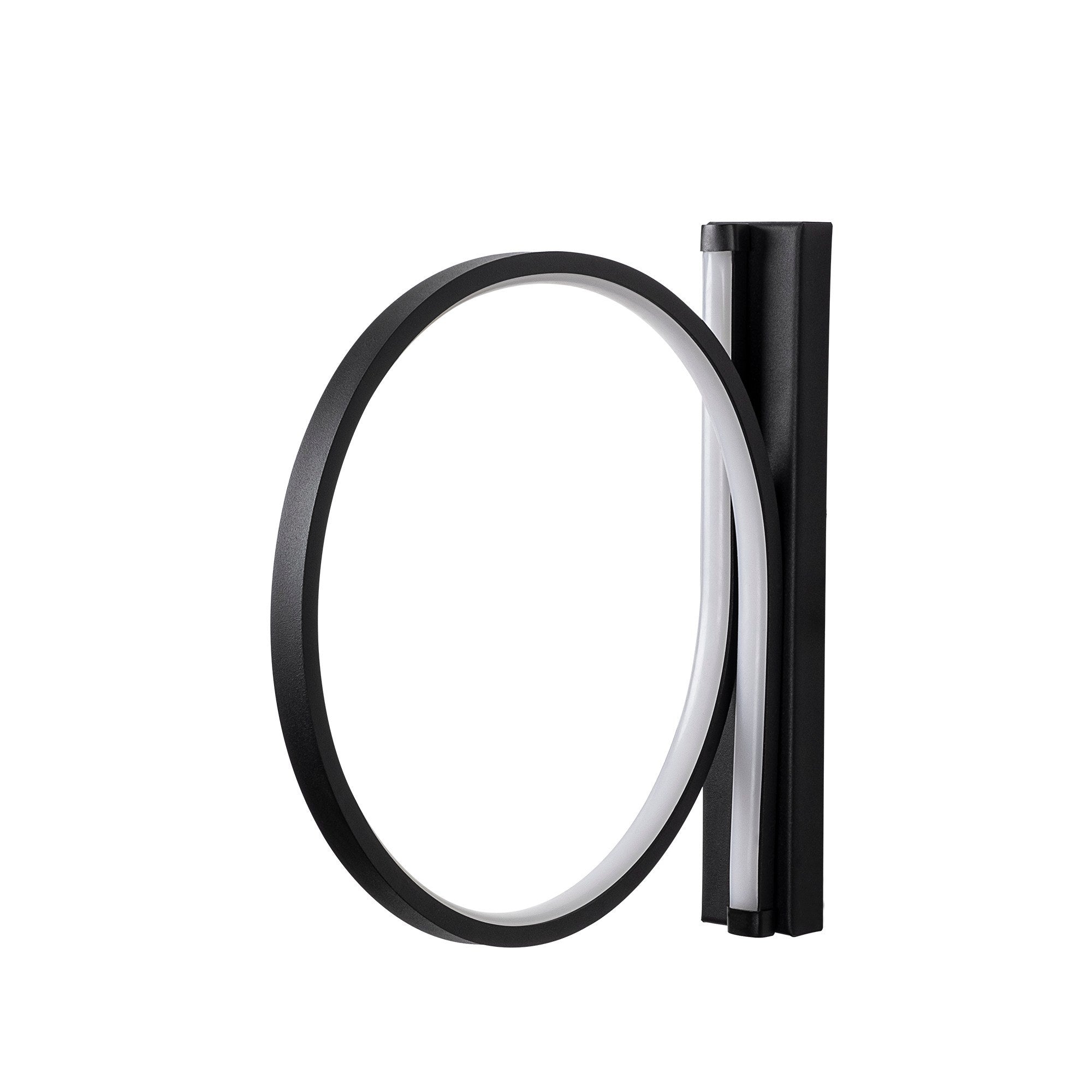 Candeeiro de Parede preta elegante, corpo de metal, 30 cm de diâmetro, 50 cm de profundidade | LED integrado 12 W 3000 K | Design moderno para iluminação residencial e comercial