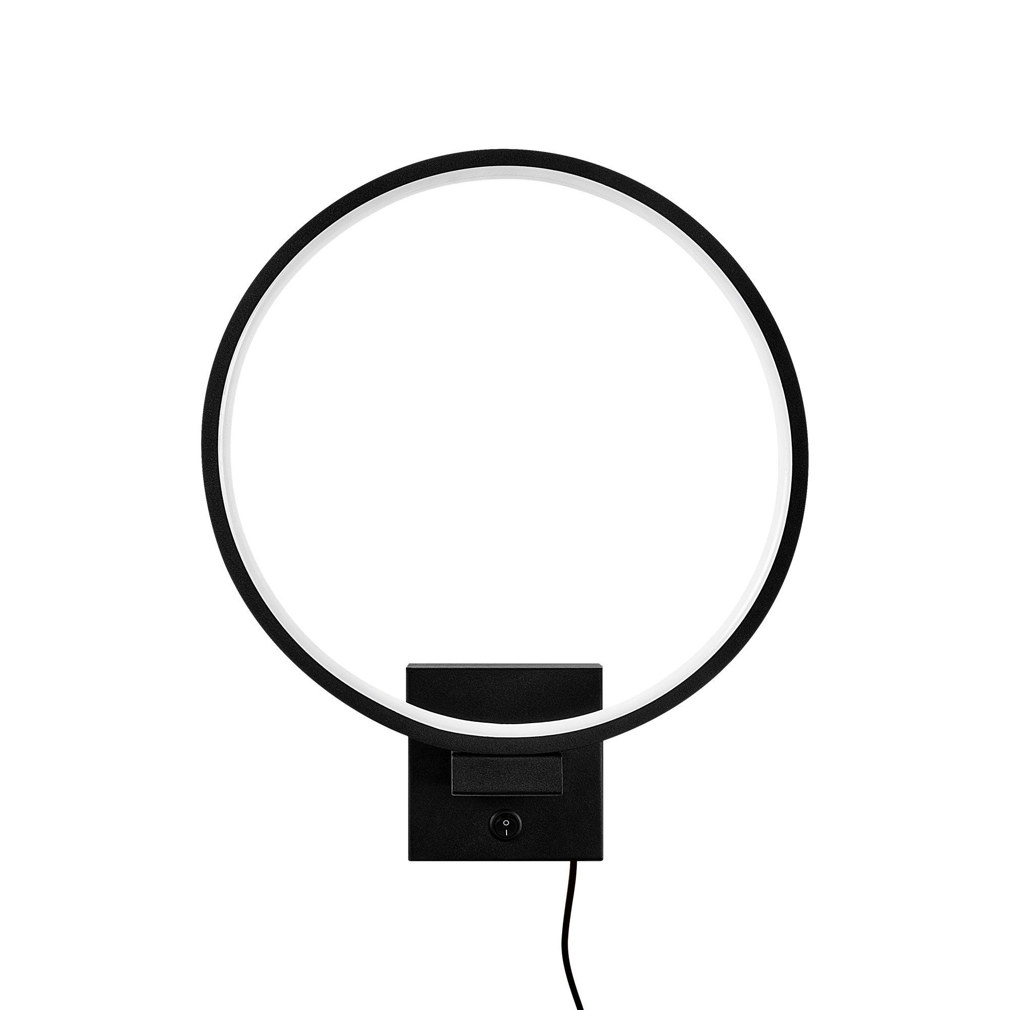 Candeeiro de Parede preta elegante, corpo de metal, 30 x 36 x 9 cm | LED integrado 12 W 3000 K | Classificação IP20, cabo de 200 cm | Perfeito para decoração e iluminação de casa moderna