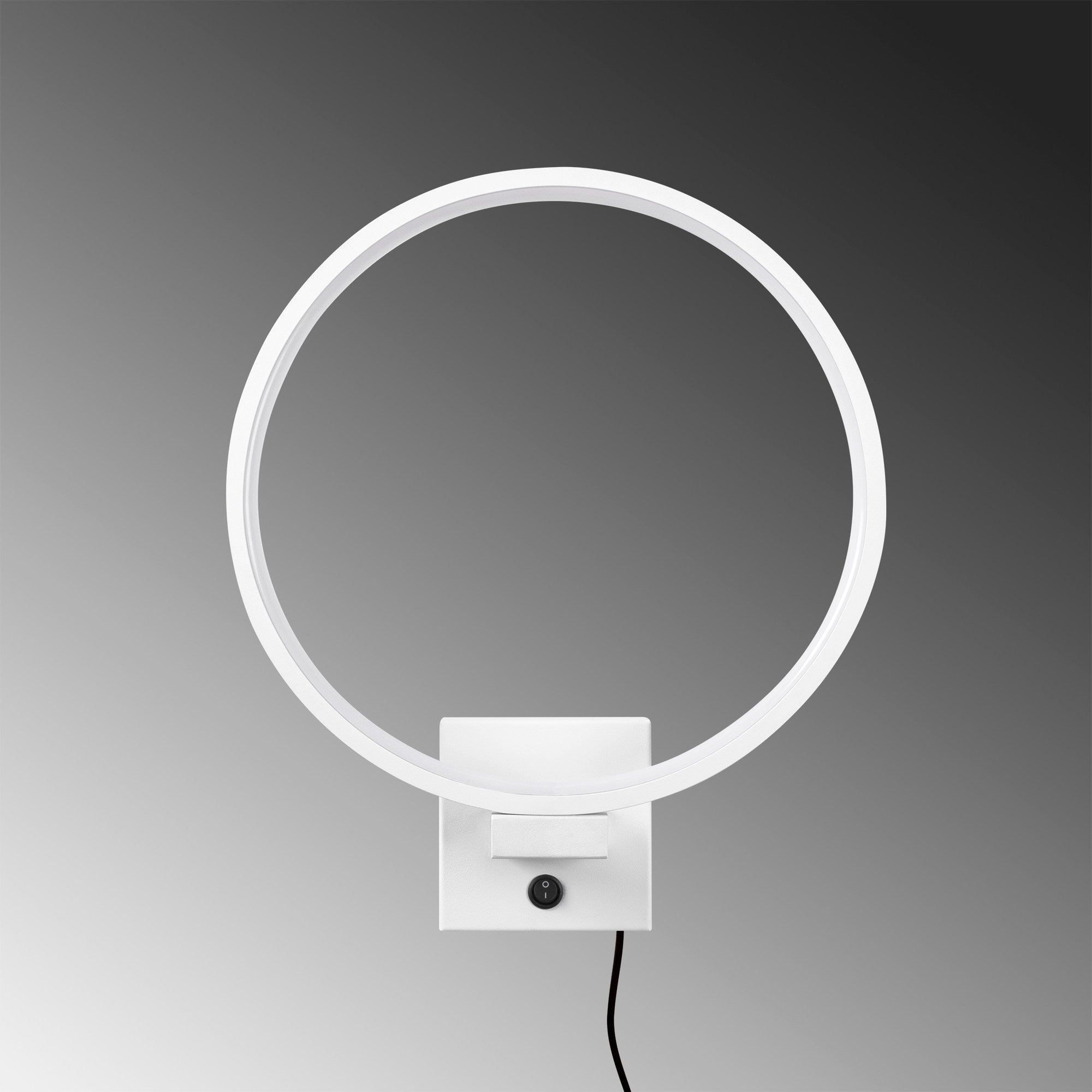 Candeeiro de Parede branca elegante, corpo de metal, 30 x 36 x 9 cm | IP20, LED 12W 3000K, cabo de 200 cm | Ideal para decoração moderna e iluminação ambiente