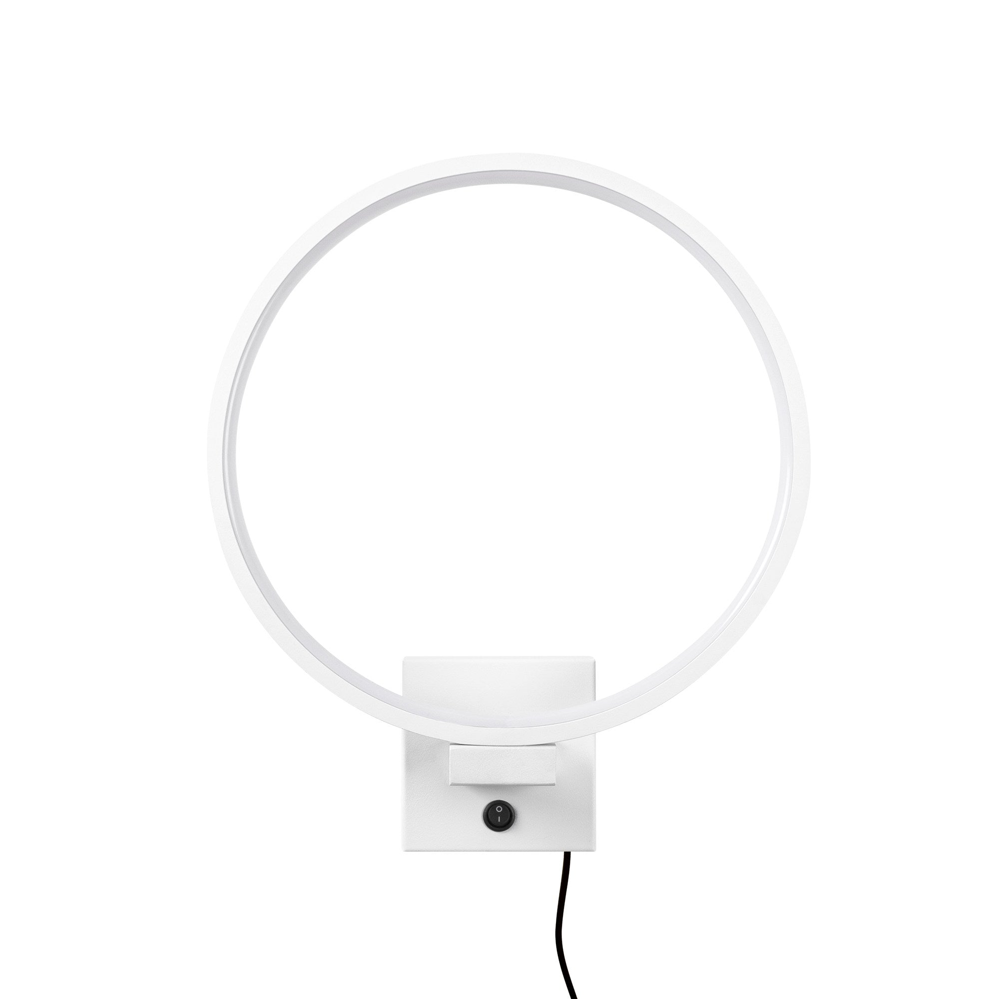 Candeeiro de Parede branca elegante, corpo de metal, 30 x 36 x 9 cm | IP20, LED 12W 3000K, cabo de 200 cm | Ideal para decoração moderna e iluminação ambiente