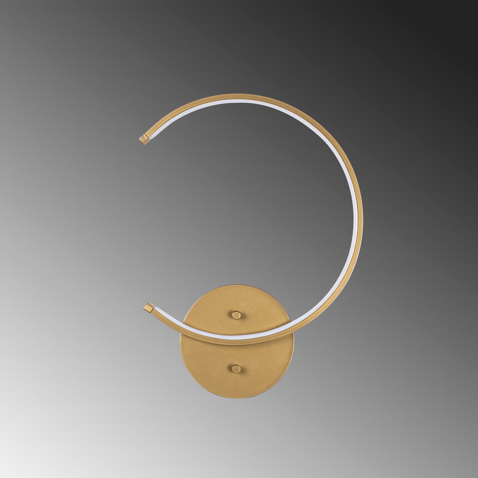 Candeeiro de Parede Elegante Dourada, Corpo em Metal, 33 x 46 x 6 cm | LED Integral 12W 3000K | Iluminação Elegante para Decoração e Ambiente Modernos