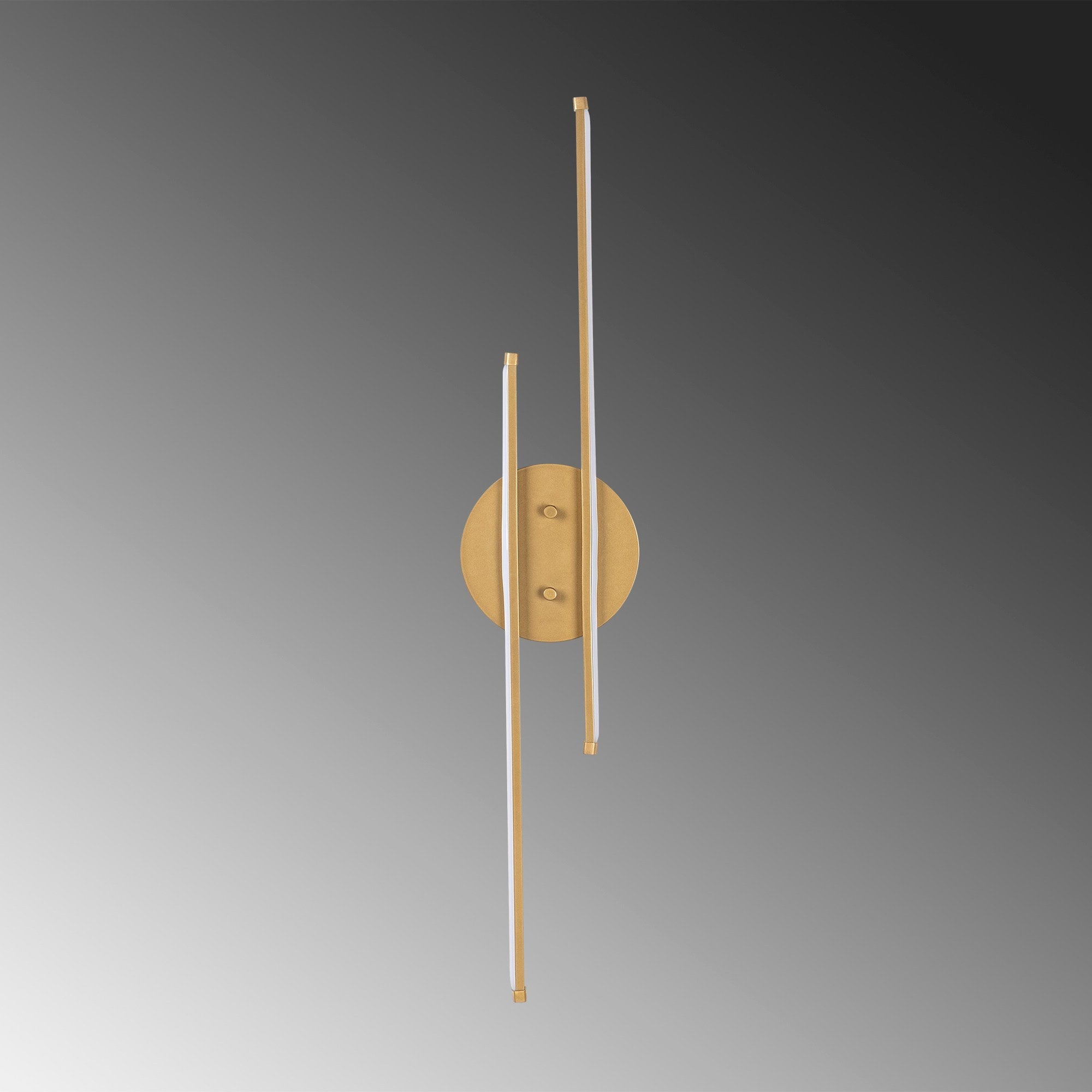 Candeeiro de Parede Elegante Dourada, Corpo em Metal, 17 x 86 x 5 cm | LED Integral 16W 3000K | Iluminação Elegante para Decoração e Ambiente Modernos