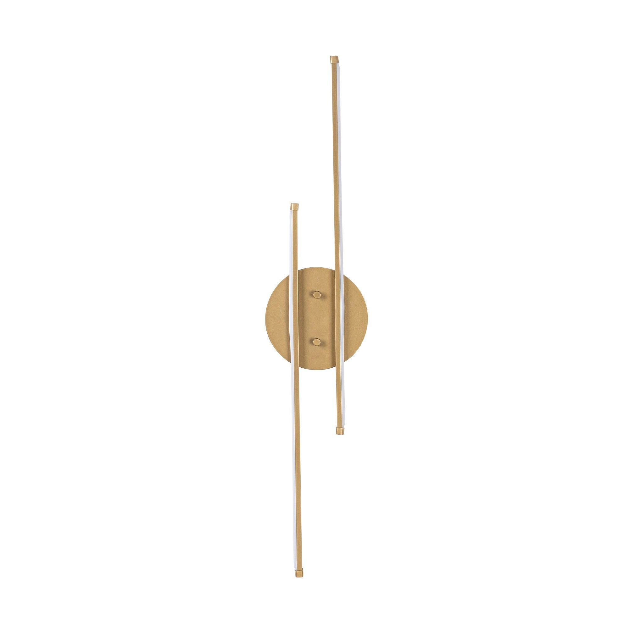 Candeeiro de Parede Elegante Dourada, Corpo em Metal, 17 x 86 x 5 cm | LED Integral 16W 3000K | Iluminação Elegante para Decoração e Ambiente Modernos