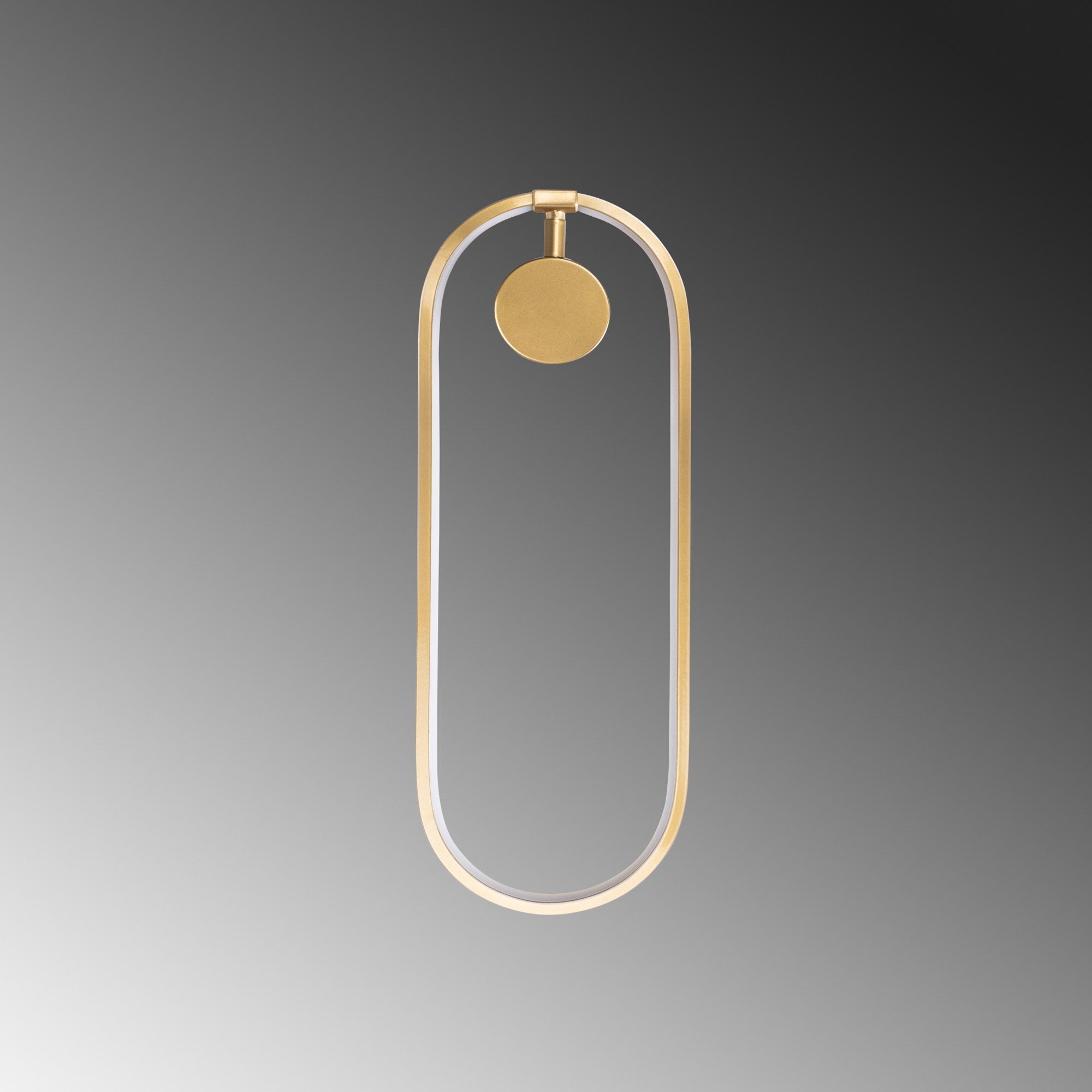 Candeeiro de Parede Elegante Dourada, Corpo em Metal, 17x48x10 cm | LED SMD 16W 3000K | Iluminação Elegante para Decoração e Ambiente Modernos