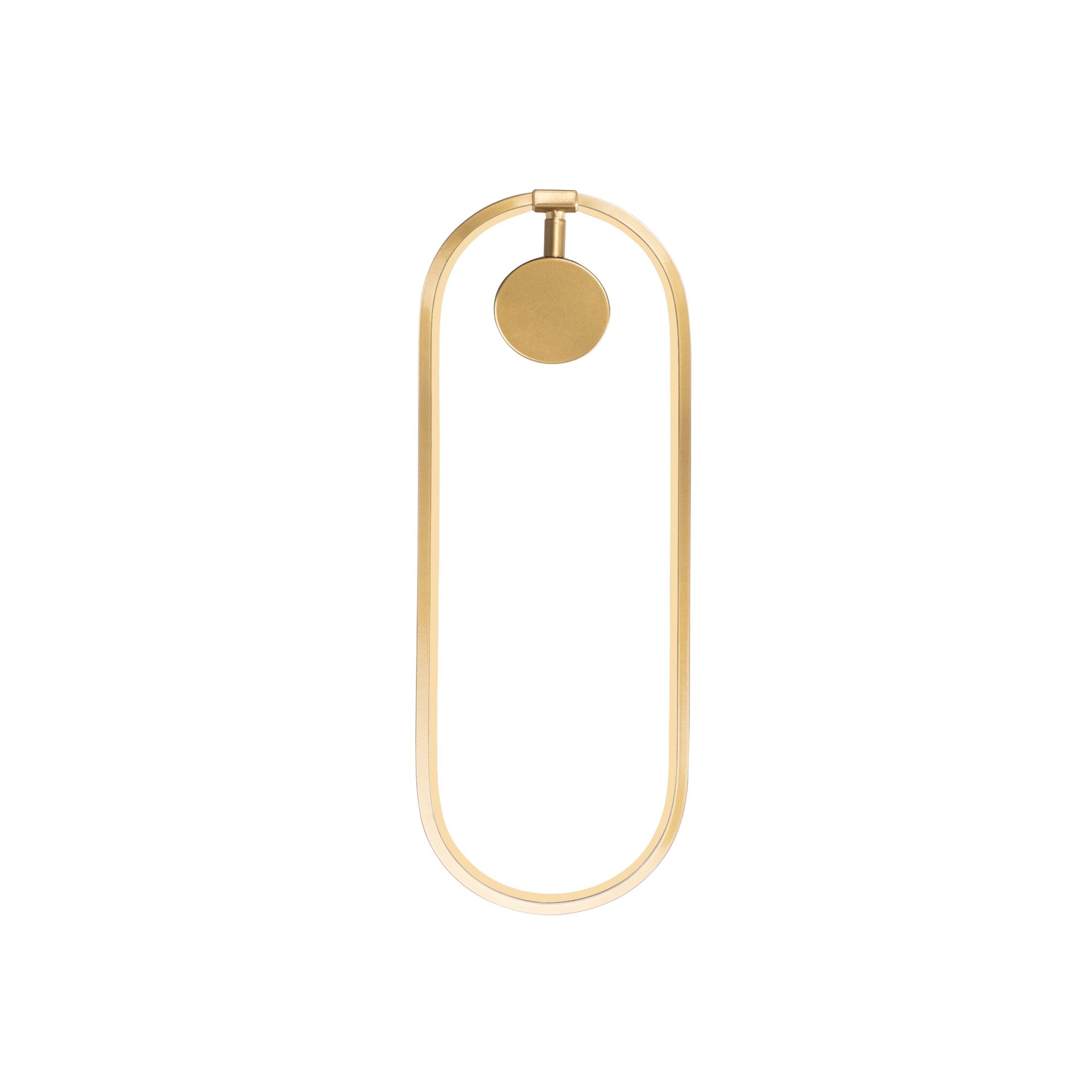 Candeeiro de Parede Elegante Dourada, Corpo em Metal, 17x48x10 cm | LED SMD 16W 3000K | Iluminação Elegante para Decoração e Ambiente Modernos