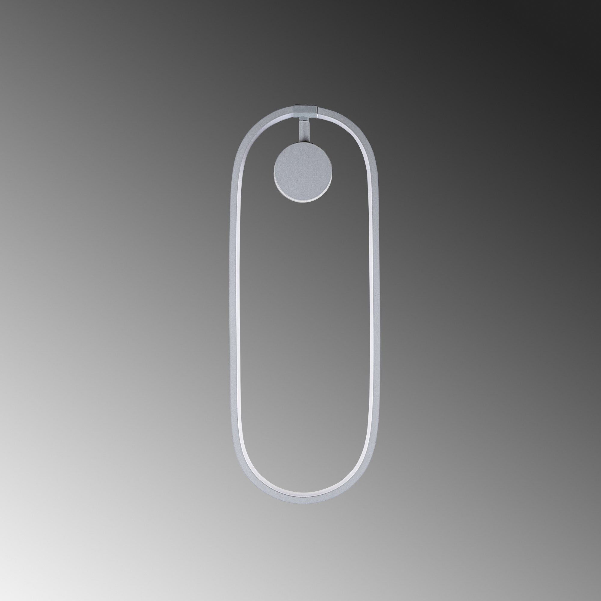 Candeeiro de Parede cinza elegante, corpo de metal, 17 x 48 x 10 cm | LED SMD 16 W 3000 K | Classificação IP20 | Perfeito para decoração moderna e iluminação ambiente