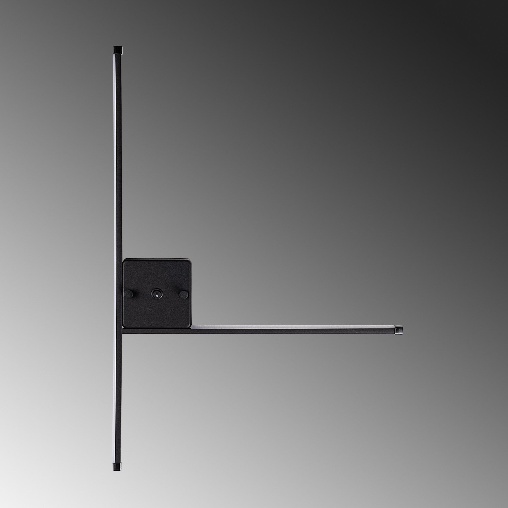Candeeiro de Parede preta elegante, corpo de metal, 61 x 42 x 3 cm | LED SMD 14,4 W 3000 K | Classificação IP20, perfeita para decoração moderna e iluminação ambiente