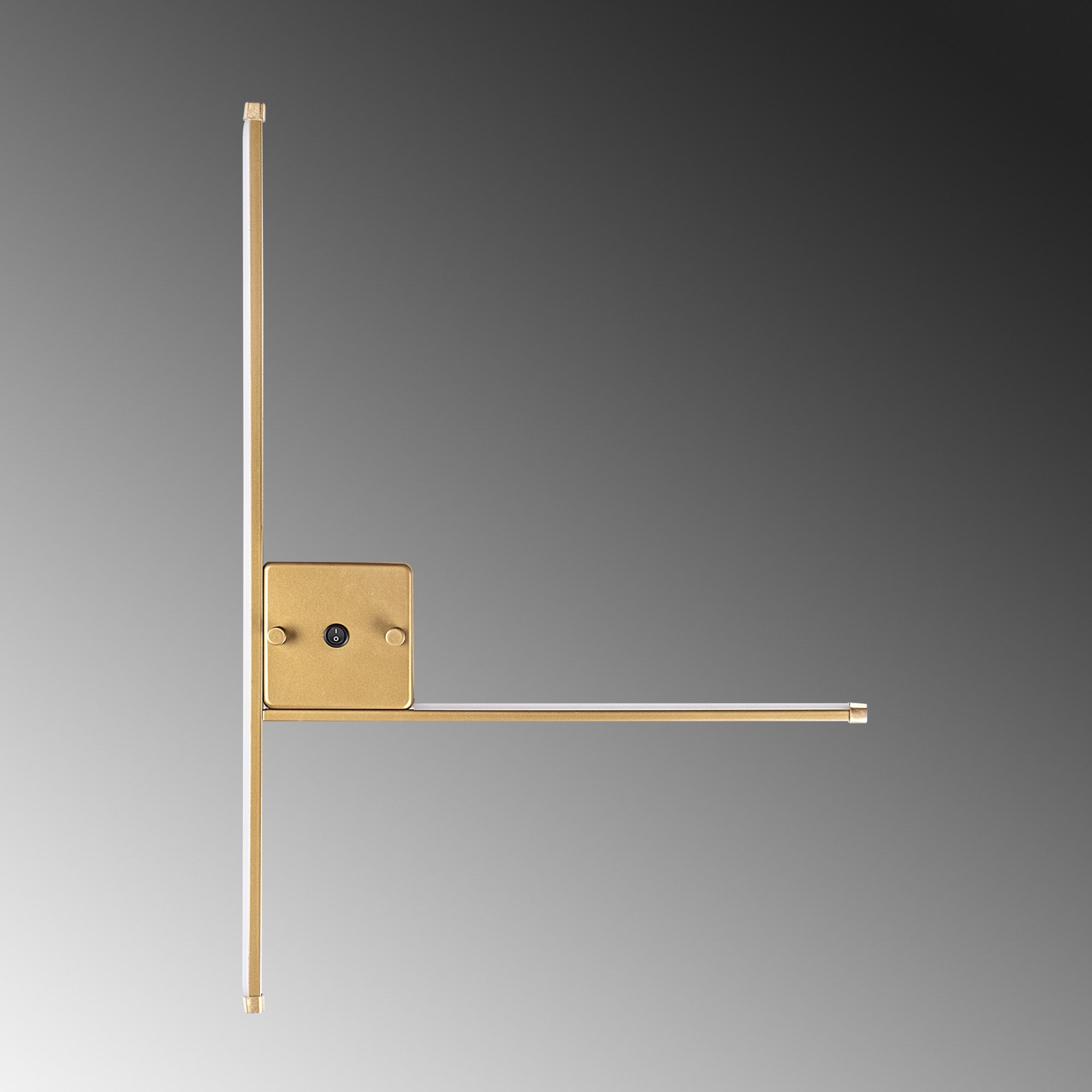 Candeeiro de Parede Elegante Dourada, Corpo em Metal, 61 x 42 x 3 cm | LED SMD 14,4 W 3000 K | Iluminação Elegante para Decoração e Ambiente Modernos