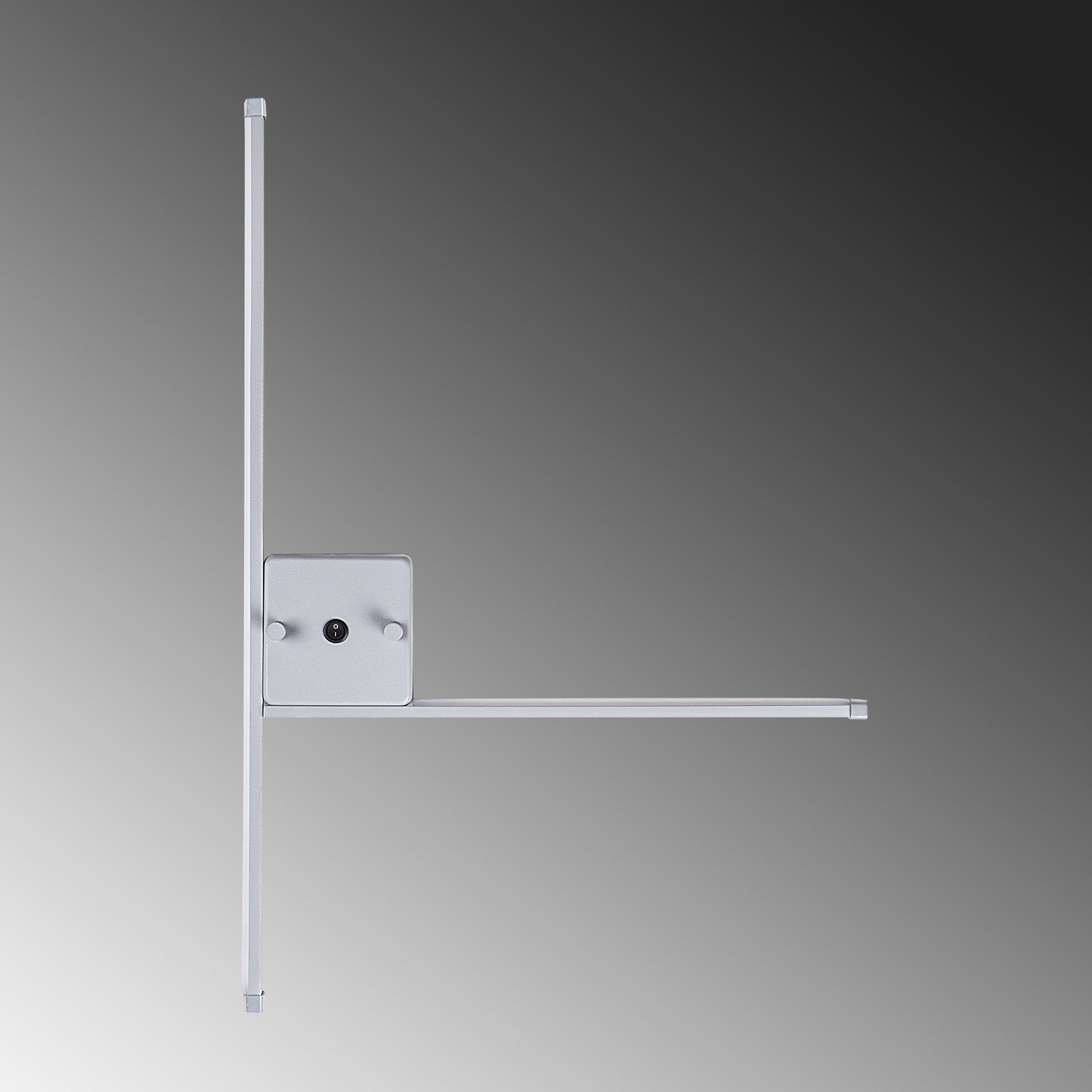 Candeeiro de Parede cinza elegante, corpo de metal, 61 x 42 x 3 cm | LED SMD 14,4 W 3000 K | Classificação IP20, perfeita para decoração moderna e iluminação ambiente