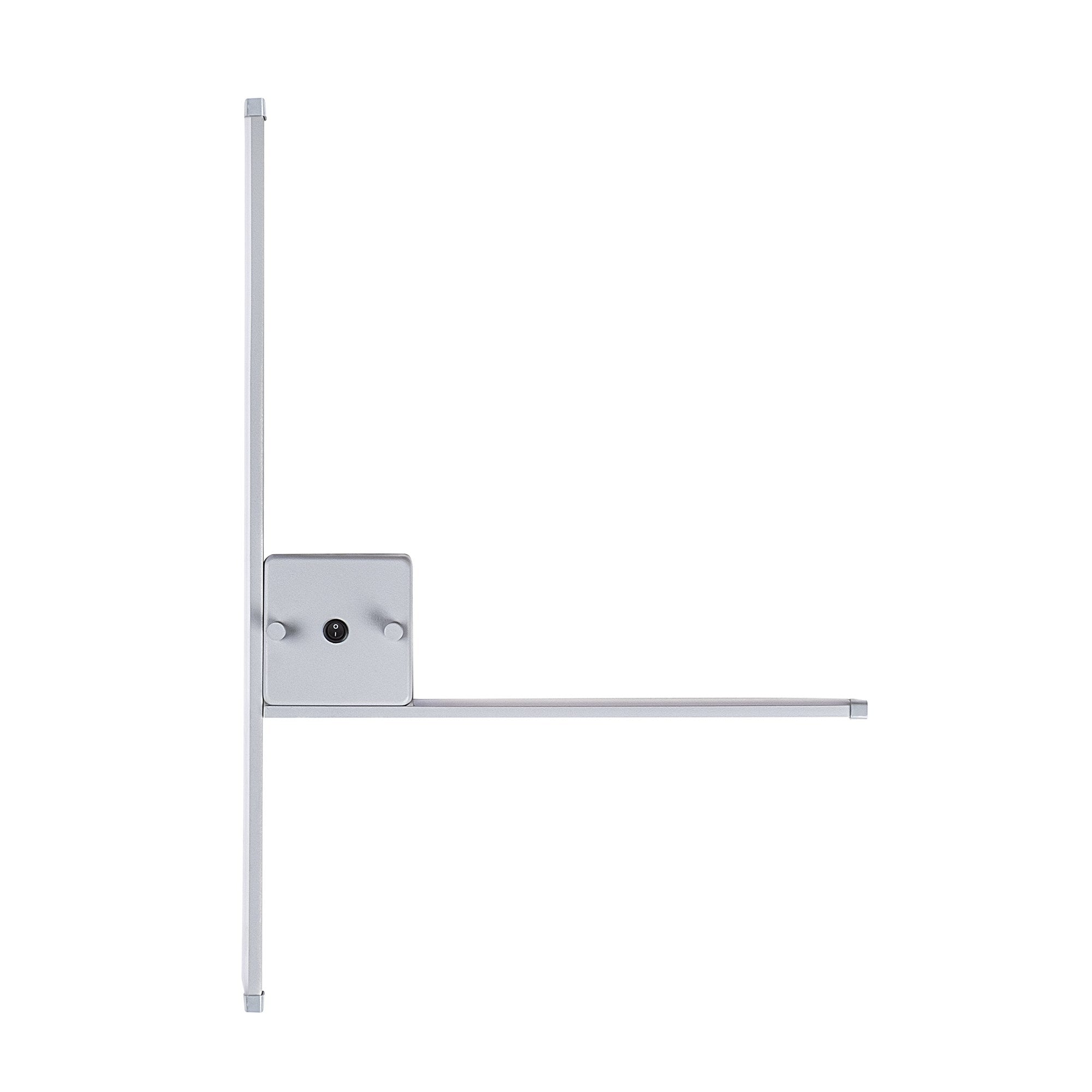 Candeeiro de Parede cinza elegante, corpo de metal, 61 x 42 x 3 cm | LED SMD 14,4 W 3000 K | Classificação IP20, perfeita para decoração moderna e iluminação ambiente