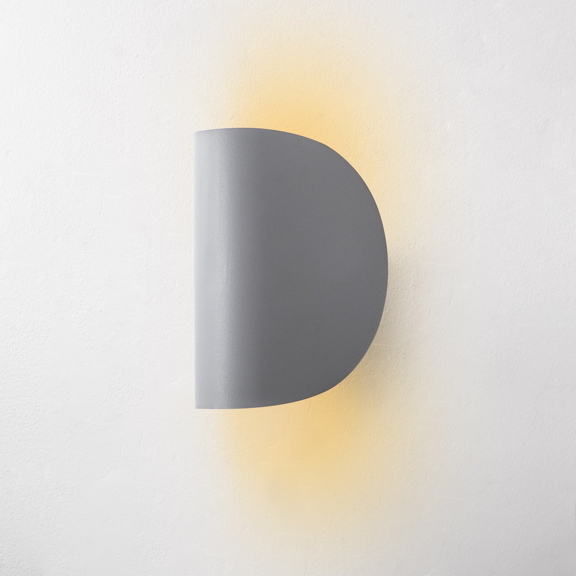 Luminária de parede cinza elegante, corpo de metal, 17x12x13 cm | IP20, LED 1W 3000K | Ideal para decoração moderna e iluminação ambiente