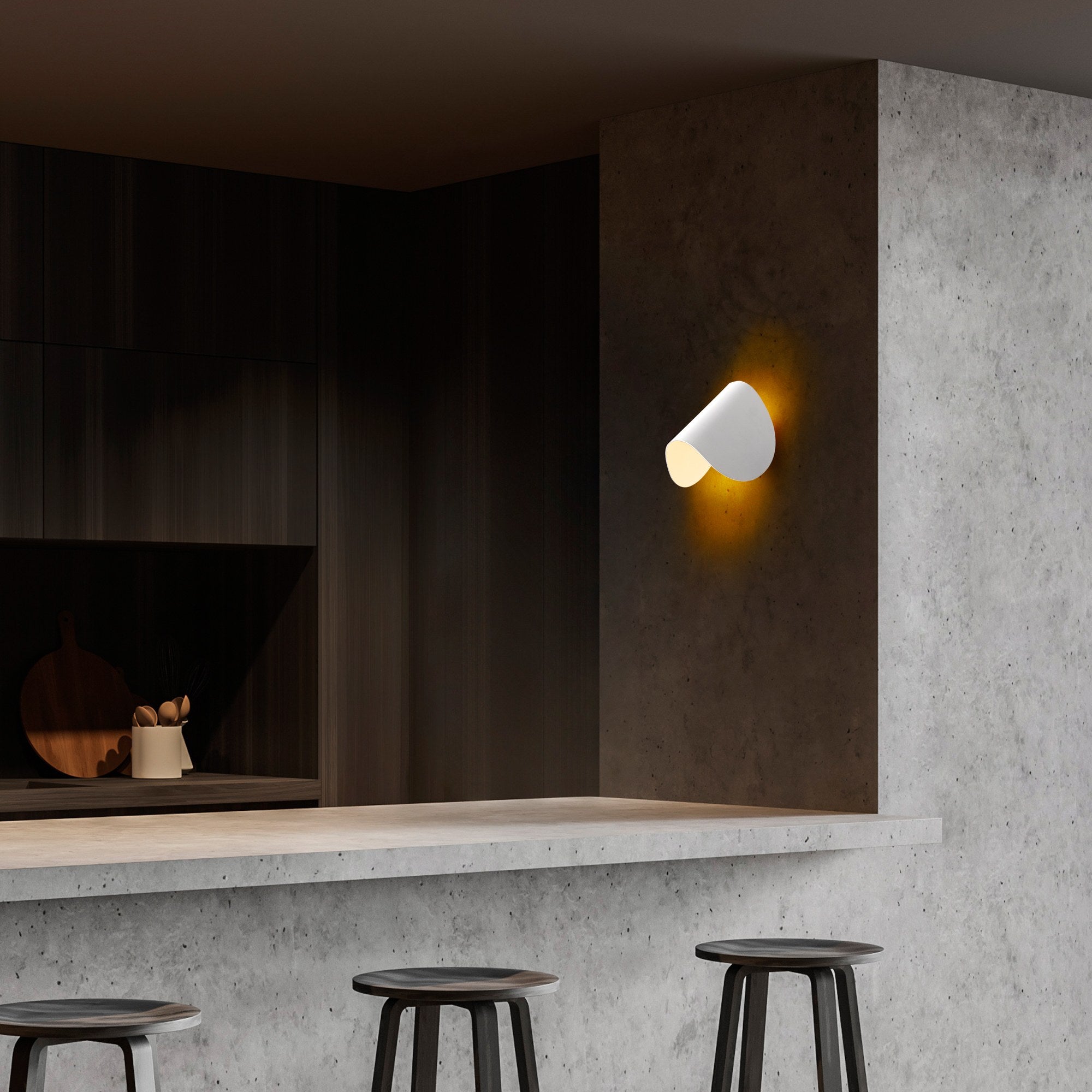 Luminária de parede cromada elegante, corpo de metal, 17x12x13 cm | IP20, LED 1W 3000K | Design moderno para casa e escritório, solução de iluminação elegante