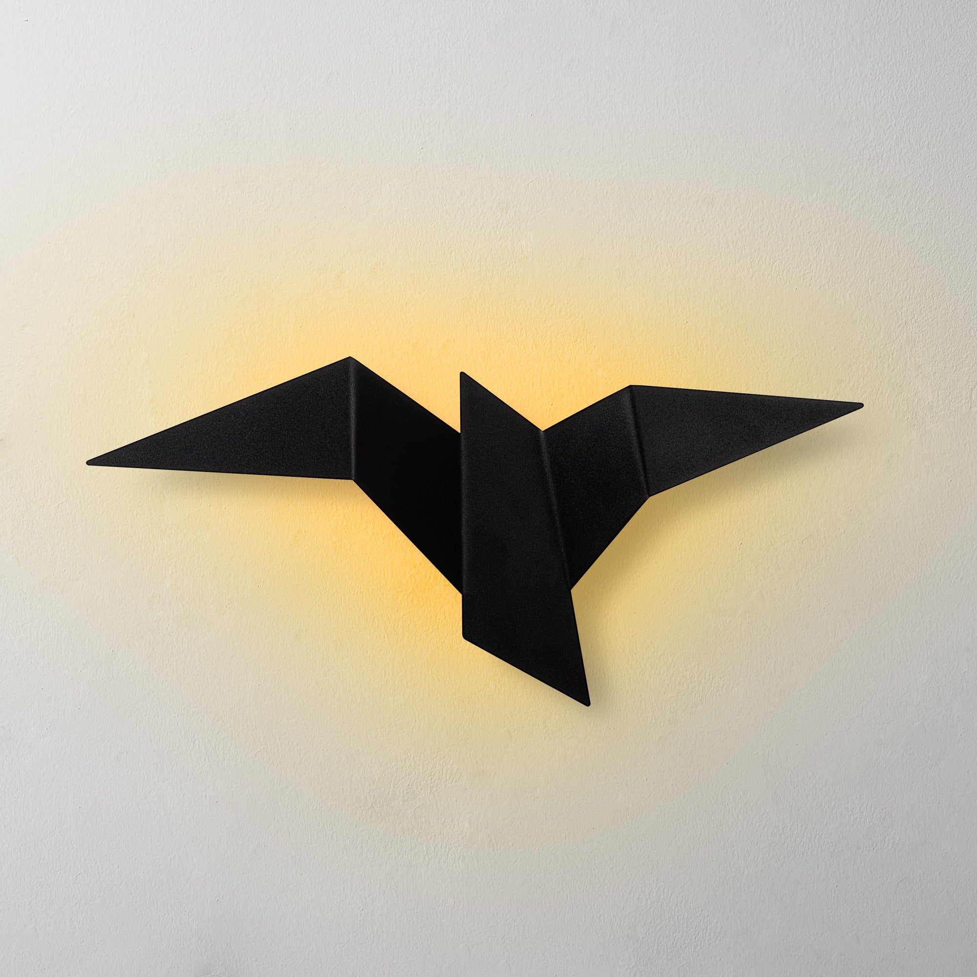 Candeeiro de Parede preta elegante, corpo de metal, 56 x 14 x 24 cm | IP20, LED 1W 3000K | Design moderno para casa e escritório, solução de iluminação elegante