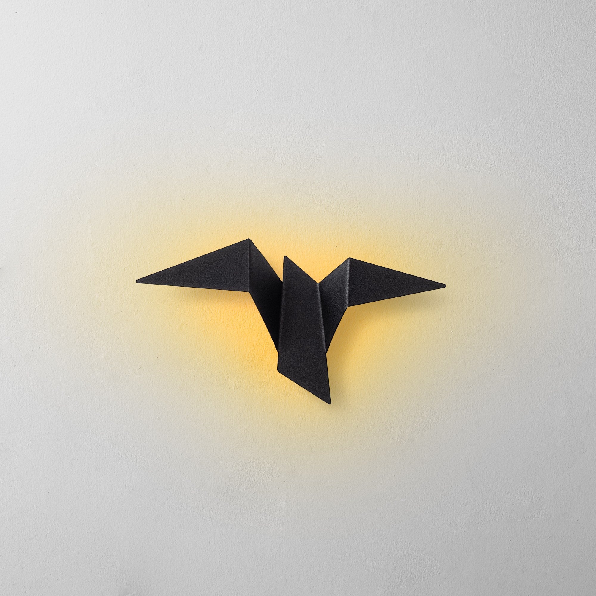Luminária de parede preta elegante, corpo de metal, 31 x 12 x 16 cm | IP20, LED 1W 3000K | Ideal para decoração moderna e iluminação ambiente