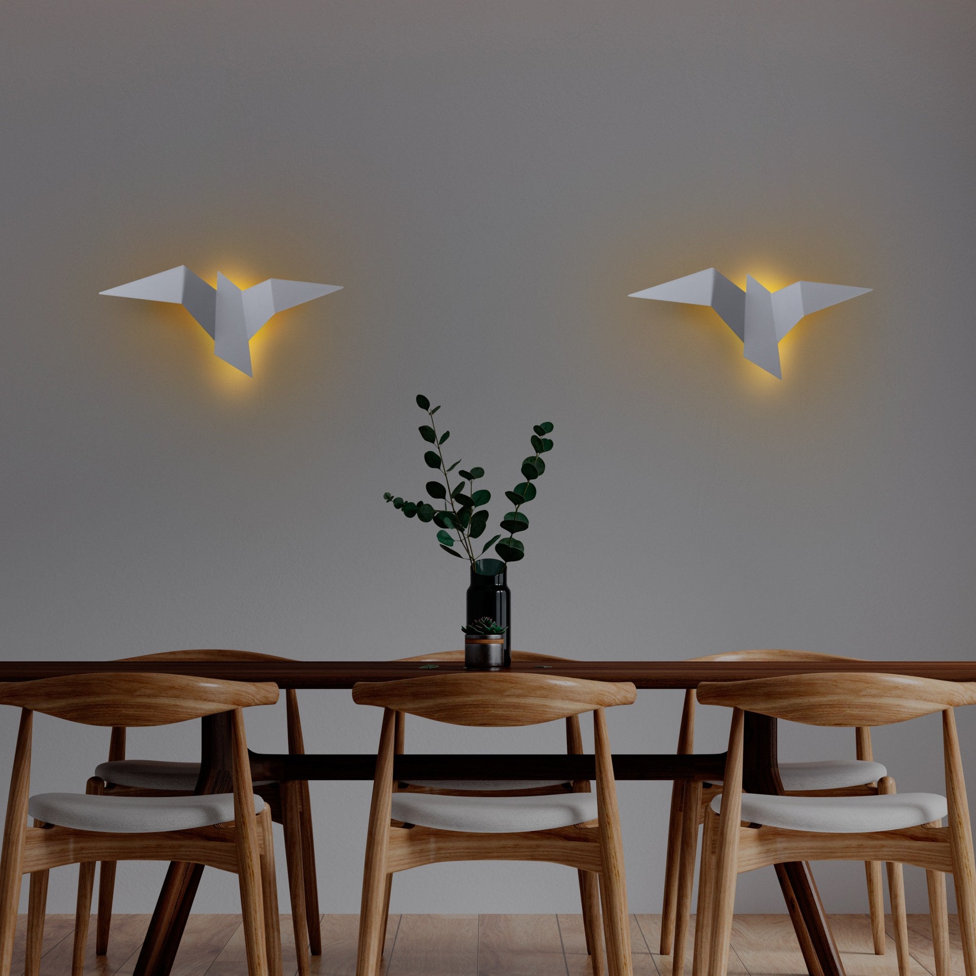 Candeeiro de Parede cinza elegante, corpo de metal, 56 x 14 x 24 cm | IP20, LED 1W 3000K | Design moderno para casa e escritório, solução de iluminação elegante