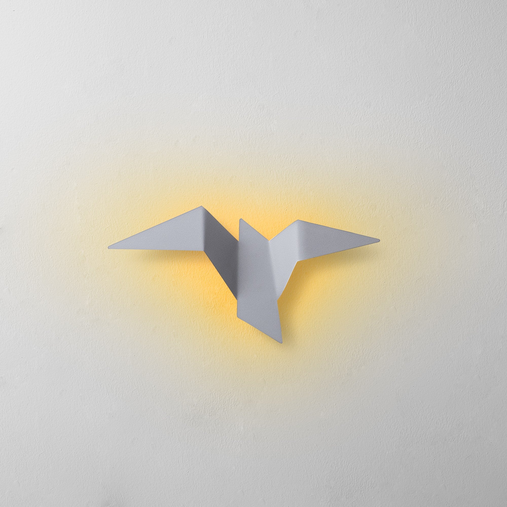 Luminária de parede cinza elegante, corpo de metal, 31 x 12 x 16 cm | IP20, LED 1W 3000K | Ideal para decoração moderna e iluminação ambiente