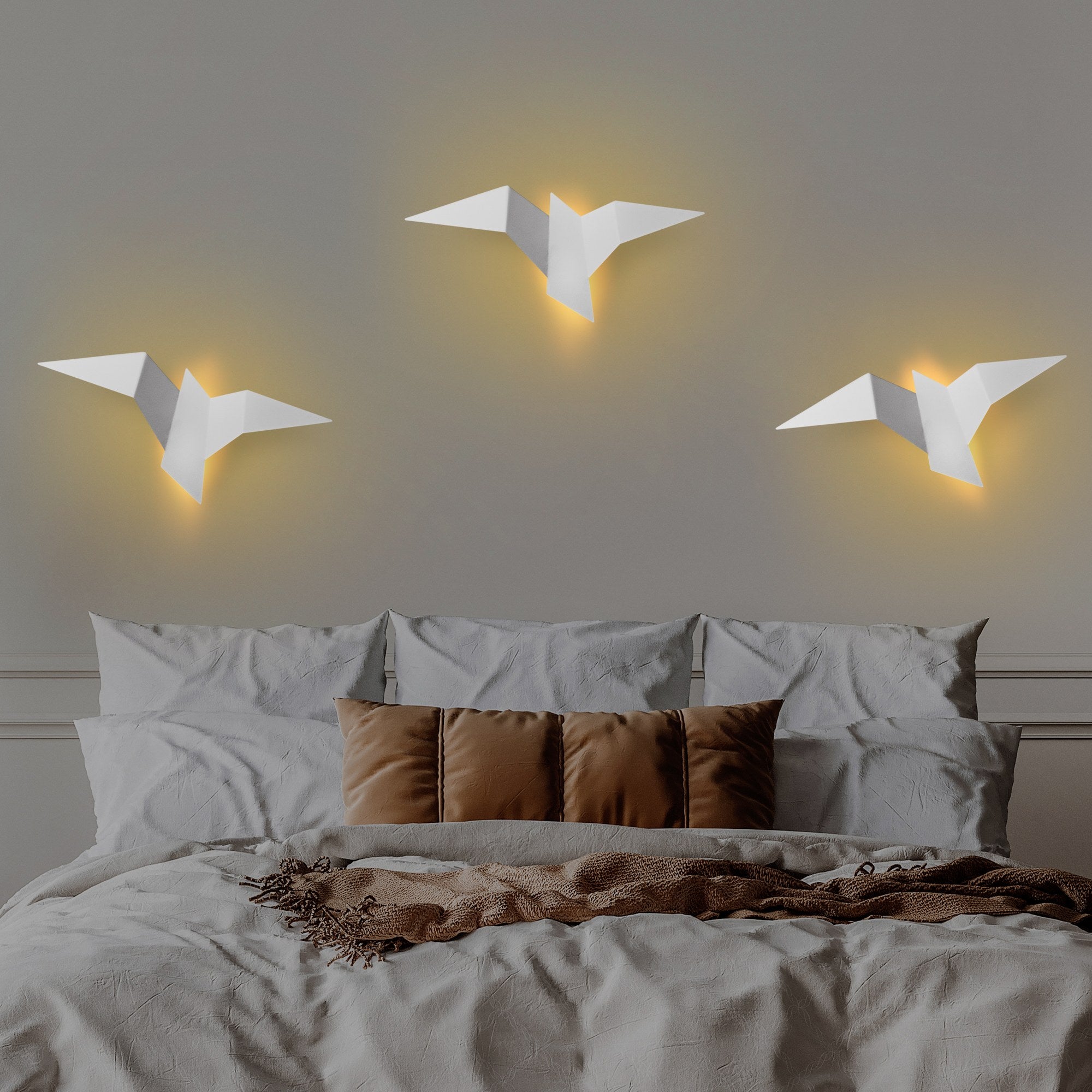 Candeeiro de Parede Branca Elegante, Corpo de Metal, 56 x 14 x 24 cm | IP20, LED 1W 3000K | Iluminação Elegante para Decoração e Ambiente Modernos