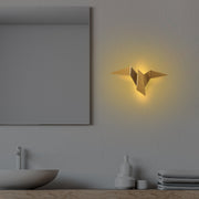 Luminária de Parede Elegante Dourada, Corpo em Metal, 31 x 12 x 16 cm | IP20, LED 1W 3000K | Iluminação Elegante para Decoração e Ambiente Modernos