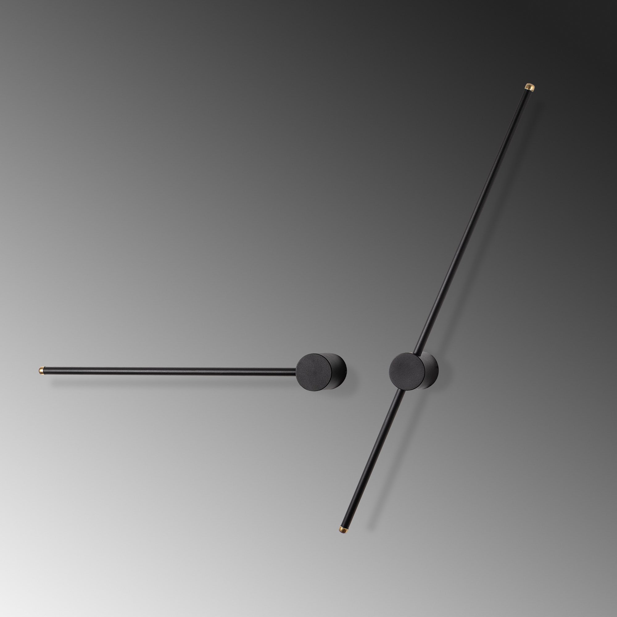 Candeeiro de Parede preta elegante, corpo de metal, 91x10x7 cm e 62x10x7 cm | LED 13W e 8W, IP20 | Design moderno para iluminação residencial e de escritório
