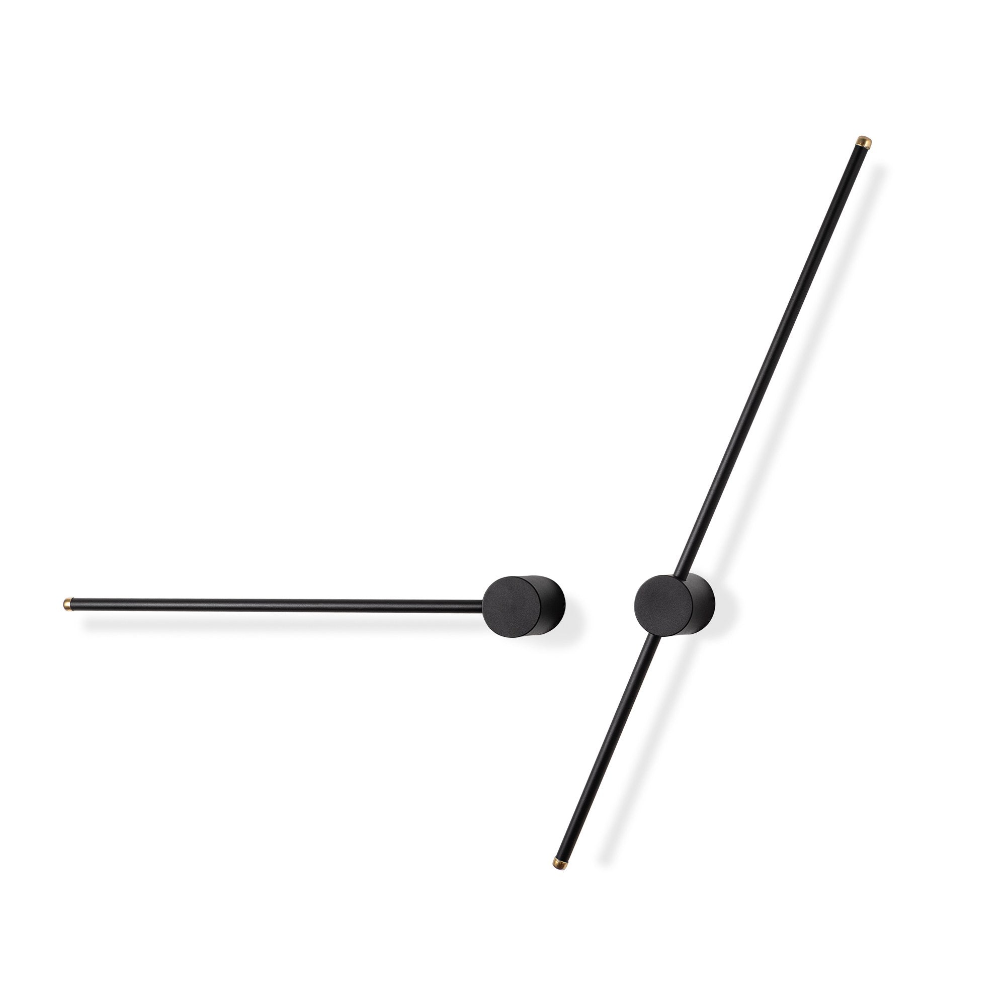 Candeeiro de Parede preta elegante, corpo de metal, 91x10x7 cm e 62x10x7 cm | LED 13W e 8W, IP20 | Design moderno para iluminação residencial e de escritório