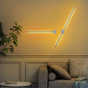 Candeeiro de Parede branca moderna, corpo de metal, 91x10x7 cm e 62x10x7 cm | LED 13W e 8W, IP20 | Design elegante para iluminação residencial e comercial