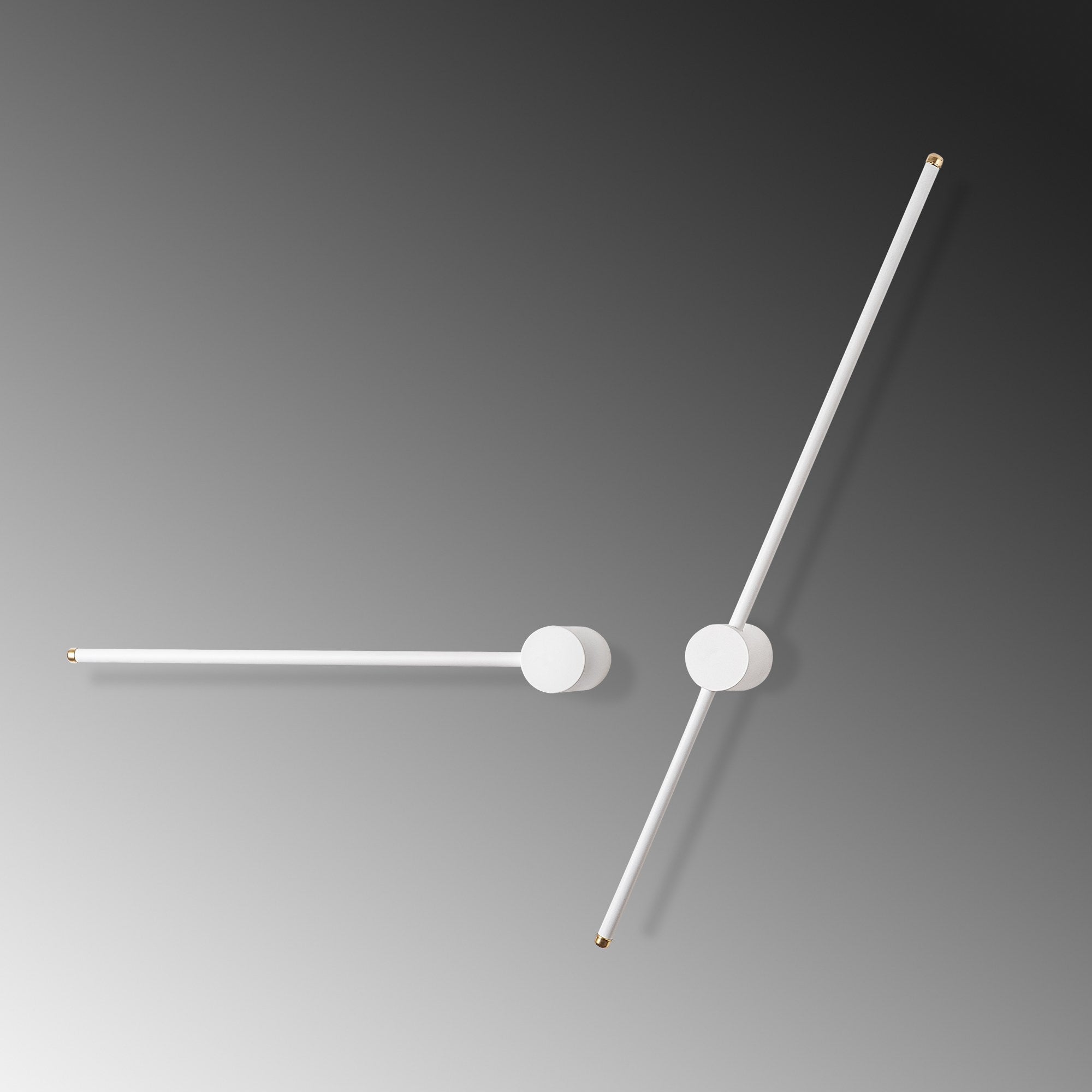 Candeeiro de Parede Elegante Dourada, Corpo em Metal, 91x10x7 cm e 62x10x7 cm | LED 13W e 8W, IP20 | Iluminação Elegante para Decoração e Ambiente Modernos