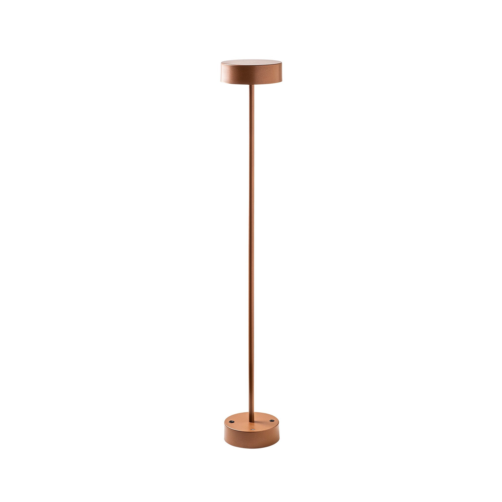 Candeeiro de Pé elegante em cobre, 111 cm de altura, 16 cm de diâmetro | Corpo em metal, LED 5W 3000K, duração de luz de 8 horas | Perfeita para ambientes modernos