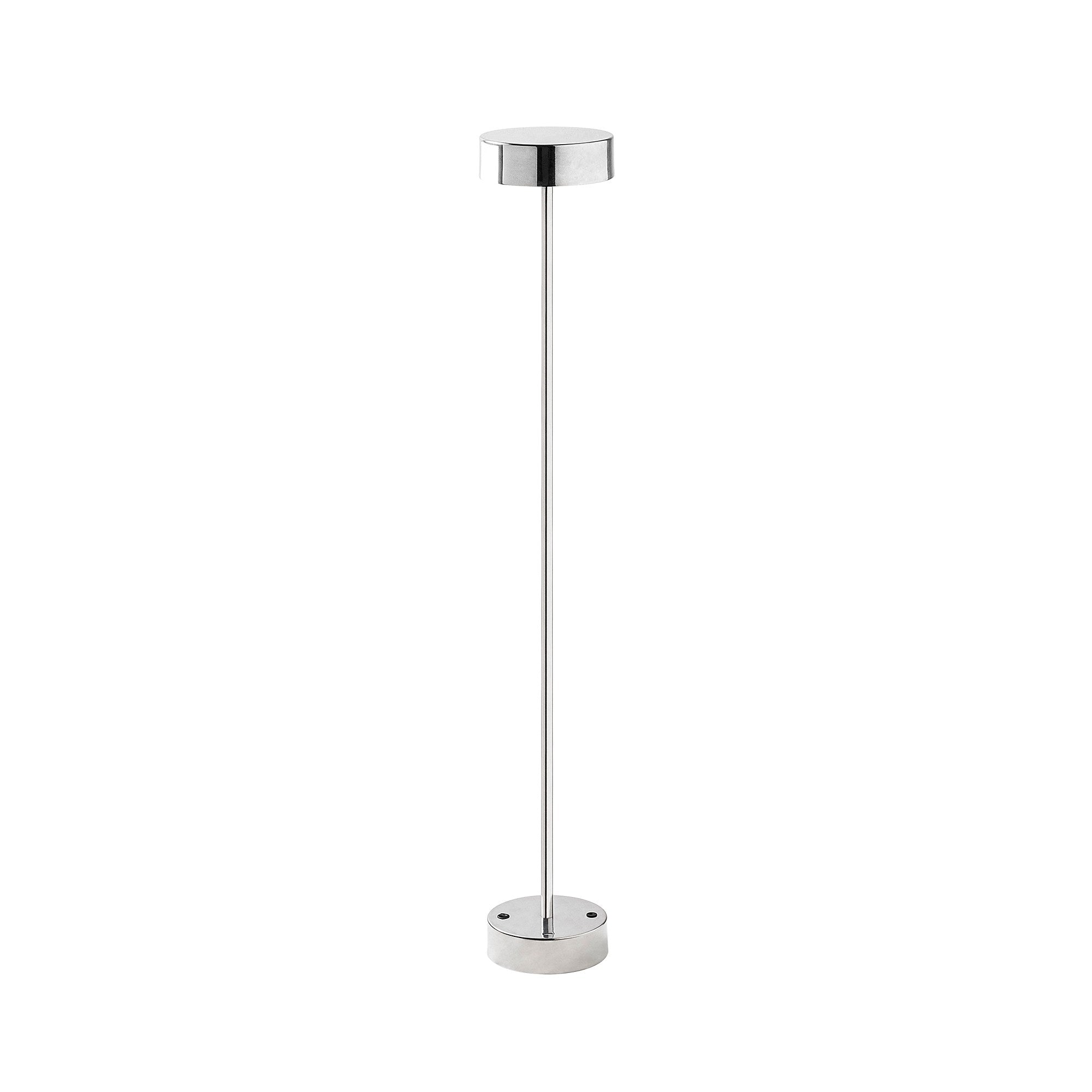 Candeeiro de Pé cromada e estilosa, 111 cm de altura, 16 cm de diâmetro | Corpo de metal, LED de 5 W, 3000 K | Bateria com duração de 8 horas, perfeita para ambientes modernos