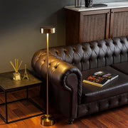 Candeeiro de Pé vintage com corpo de metal, 111 cm de altura, 16 cm de diâmetro | LED de 5 W, 3000 K, bateria com duração de 8 horas | Design elegante para casa e escritório