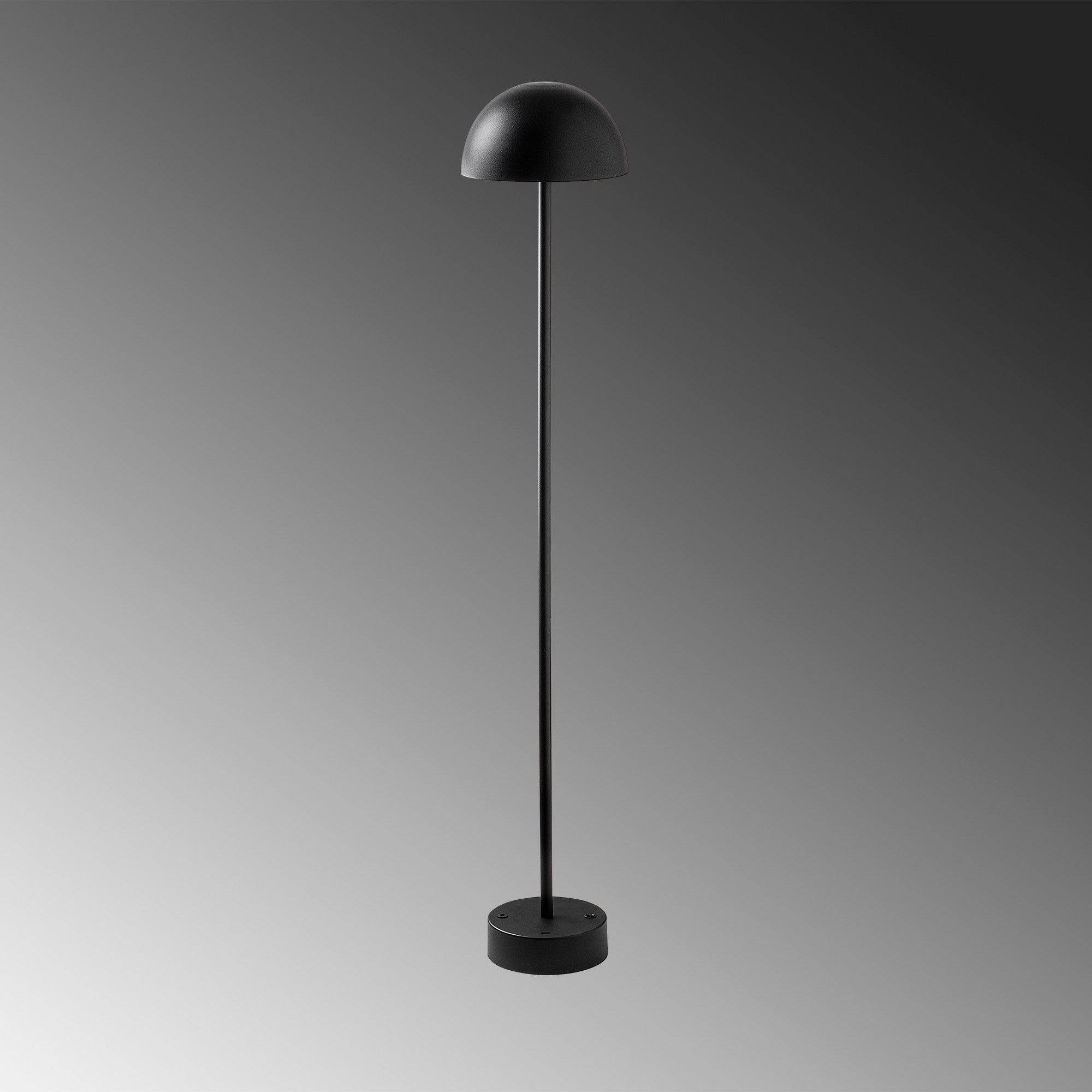 Candeeiro de Pé Preta Elegante, Corpo de Metal, 115 cm de Altura, 20 cm de Diâmetro, 80 CRI, LED de 5 W, Bateria com Duração de 8 Horas | Perfeita para Espaços Modernos