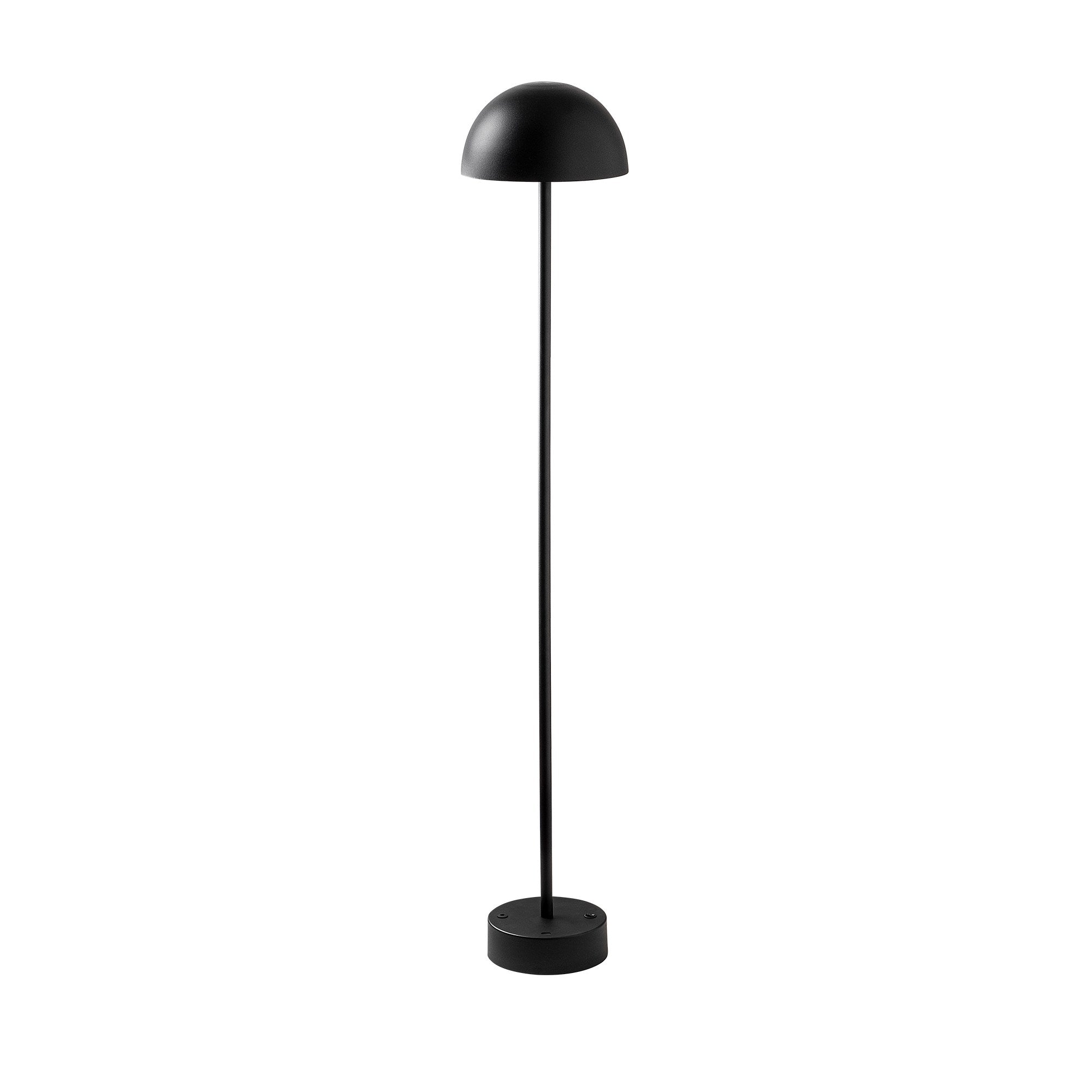 Candeeiro de Pé Preta Elegante, Corpo de Metal, 115 cm de Altura, 20 cm de Diâmetro, 80 CRI, LED de 5 W, Bateria com Duração de 8 Horas | Perfeita para Espaços Modernos