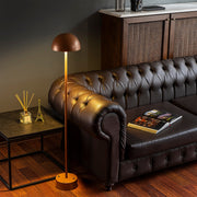 Candeeiro de Pé elegante em cobre, 115 cm de altura, 20 cm de diâmetro | Corpo em metal, LED 5W 3000K, bateria com duração de 8 horas | Perfeita para ambientes modernos