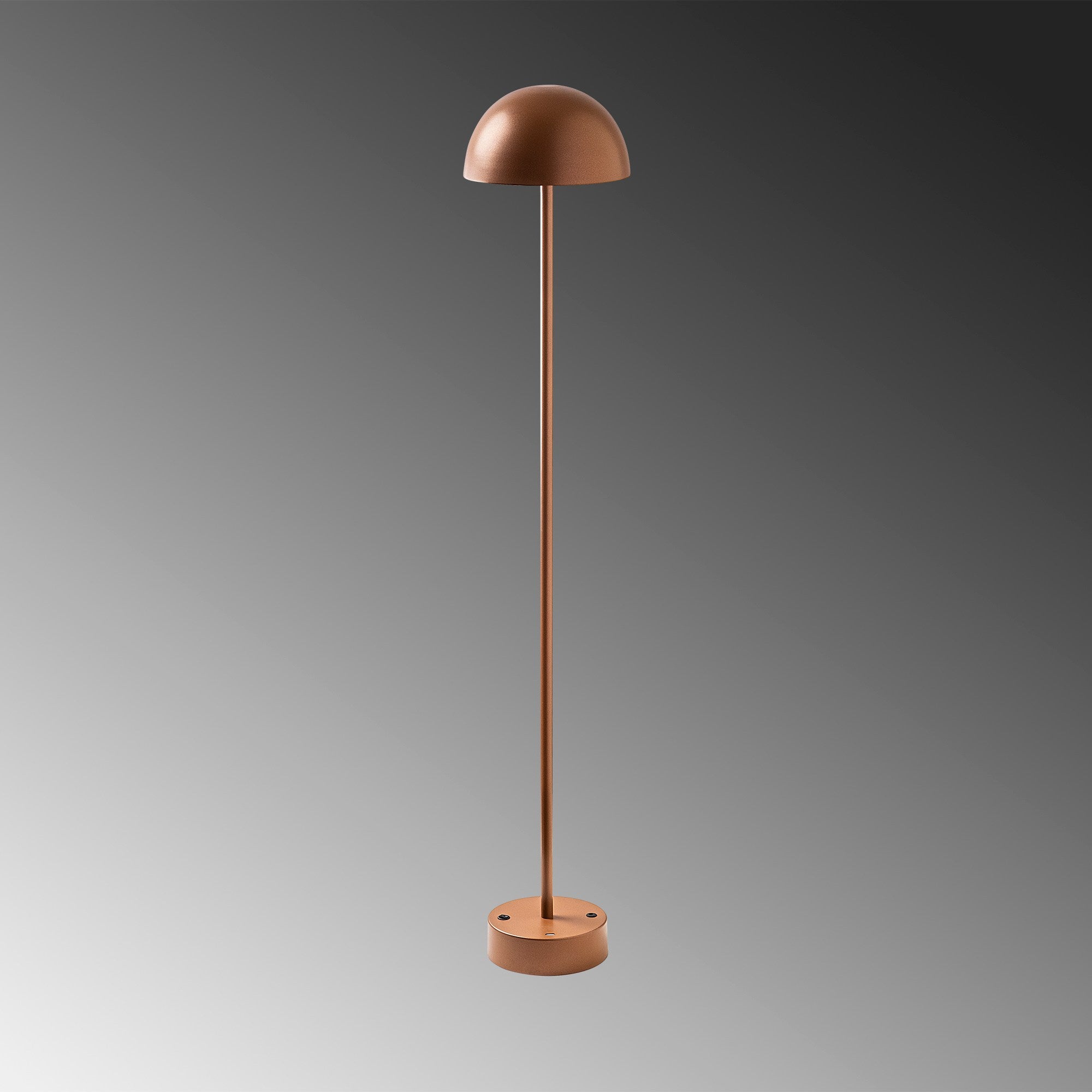 Candeeiro de Pé elegante em cobre, 115 cm de altura, 20 cm de diâmetro | Corpo em metal, LED 5W 3000K, bateria com duração de 8 horas | Perfeita para ambientes modernos