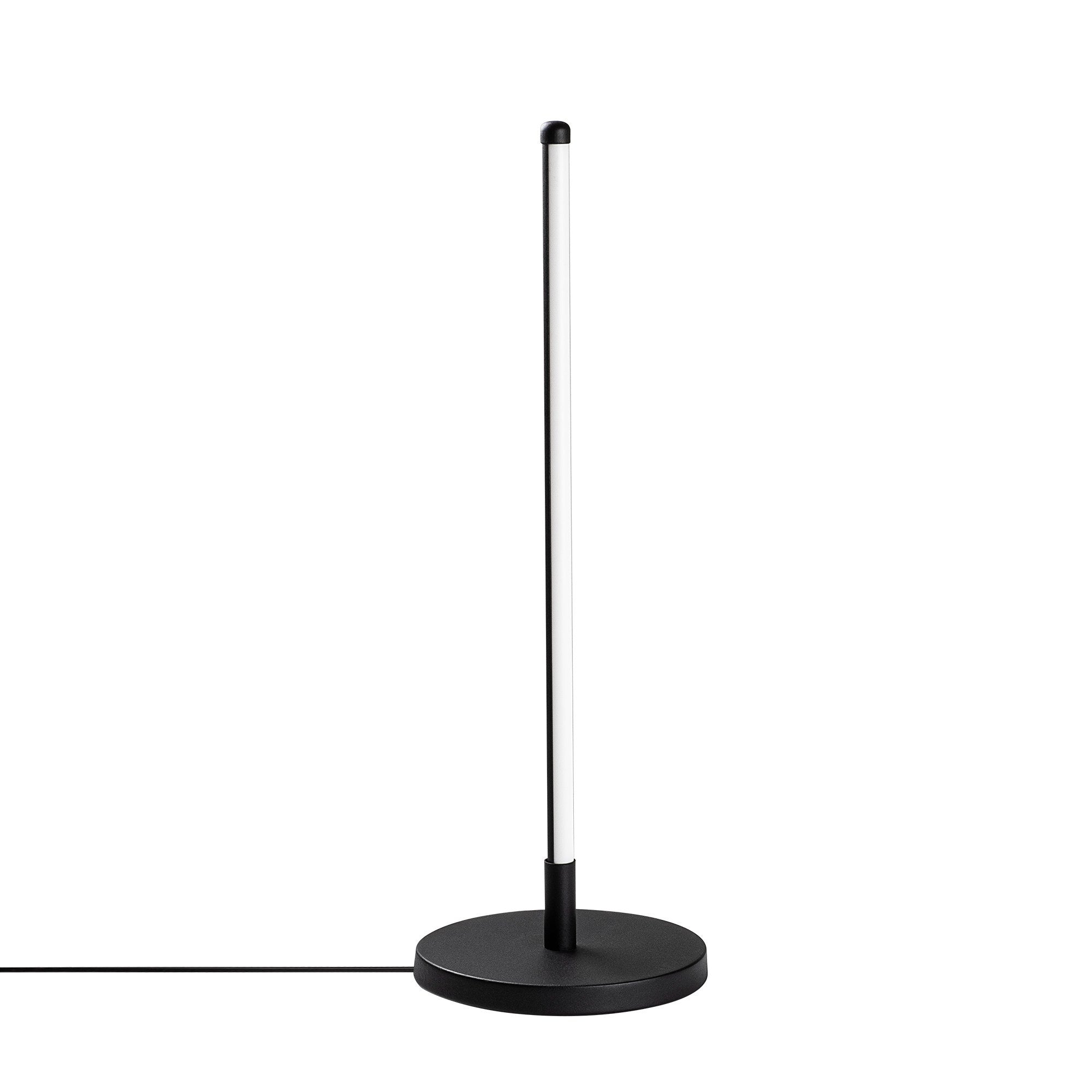 Candeeiro de Mesa Elegante Preta, Corpo de Metal, 51 cm de Altura, Base de 18 cm, Cabo de 200 cm, LED 12W 3000K, Interruptor Liga/Desliga | Iluminação Elegante para Casa e Escritório