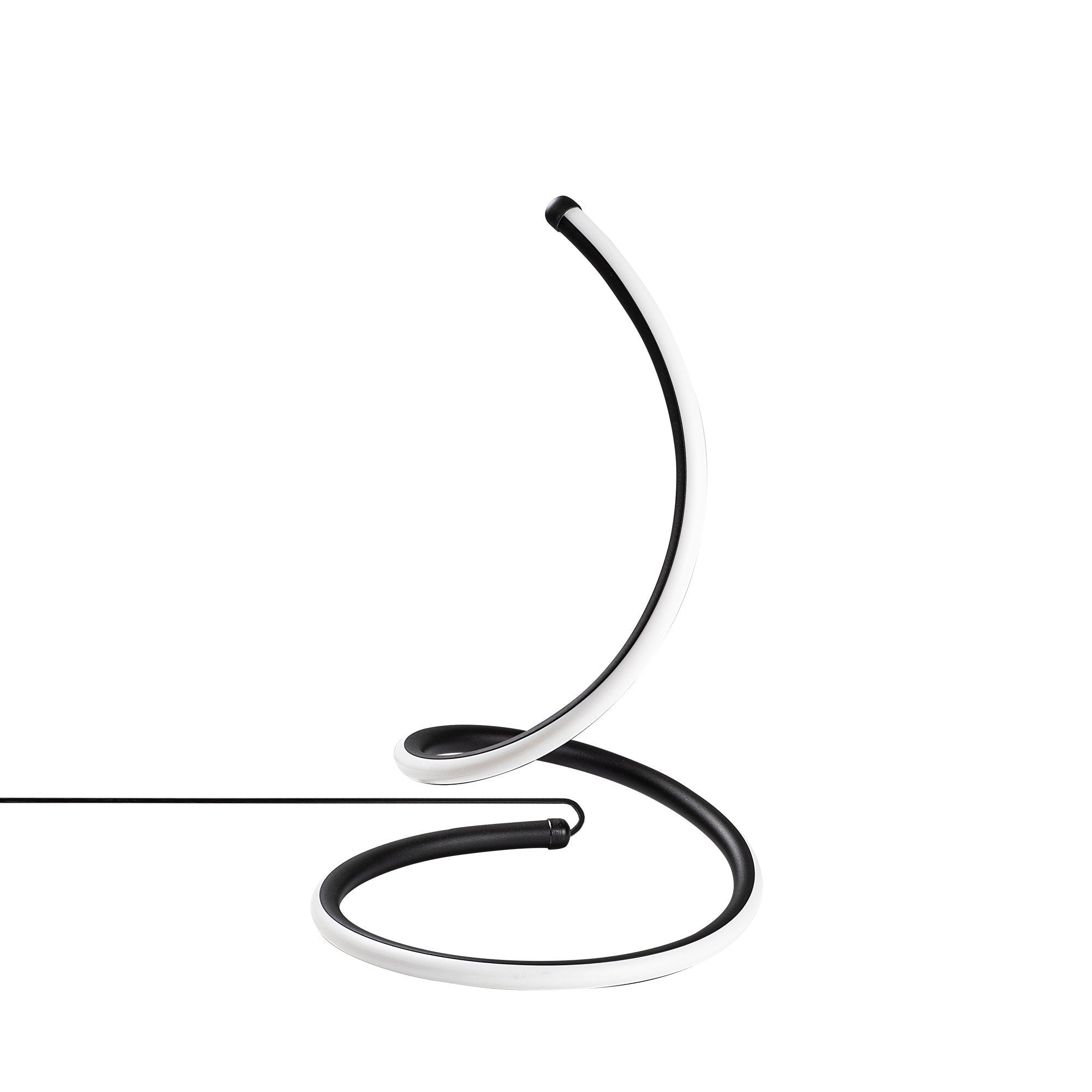 Candeeiro de Mesa Preta Elegante, Corpo de Metal, 25 cm de Diâmetro, 40 cm de Altura | Interruptor Liga/Desliga, 80 CRI, LED 12W 3000K | Ideal para Decoração e Iluminação Moderna