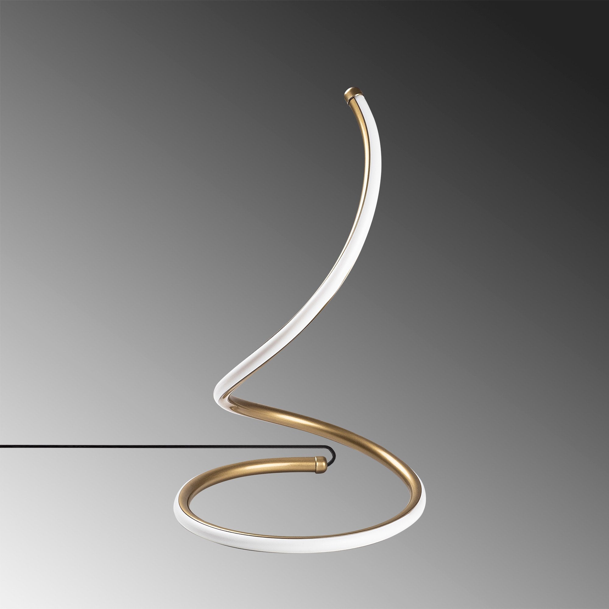Candeeiro de Mesa Elegante Dourada, Corpo de Metal, 25 cm de Diâmetro, 40 cm de Altura | Interruptor Liga/Desliga, 80 CRI, LED 12W 3000K | Ideal para Decoração e Iluminação Moderna