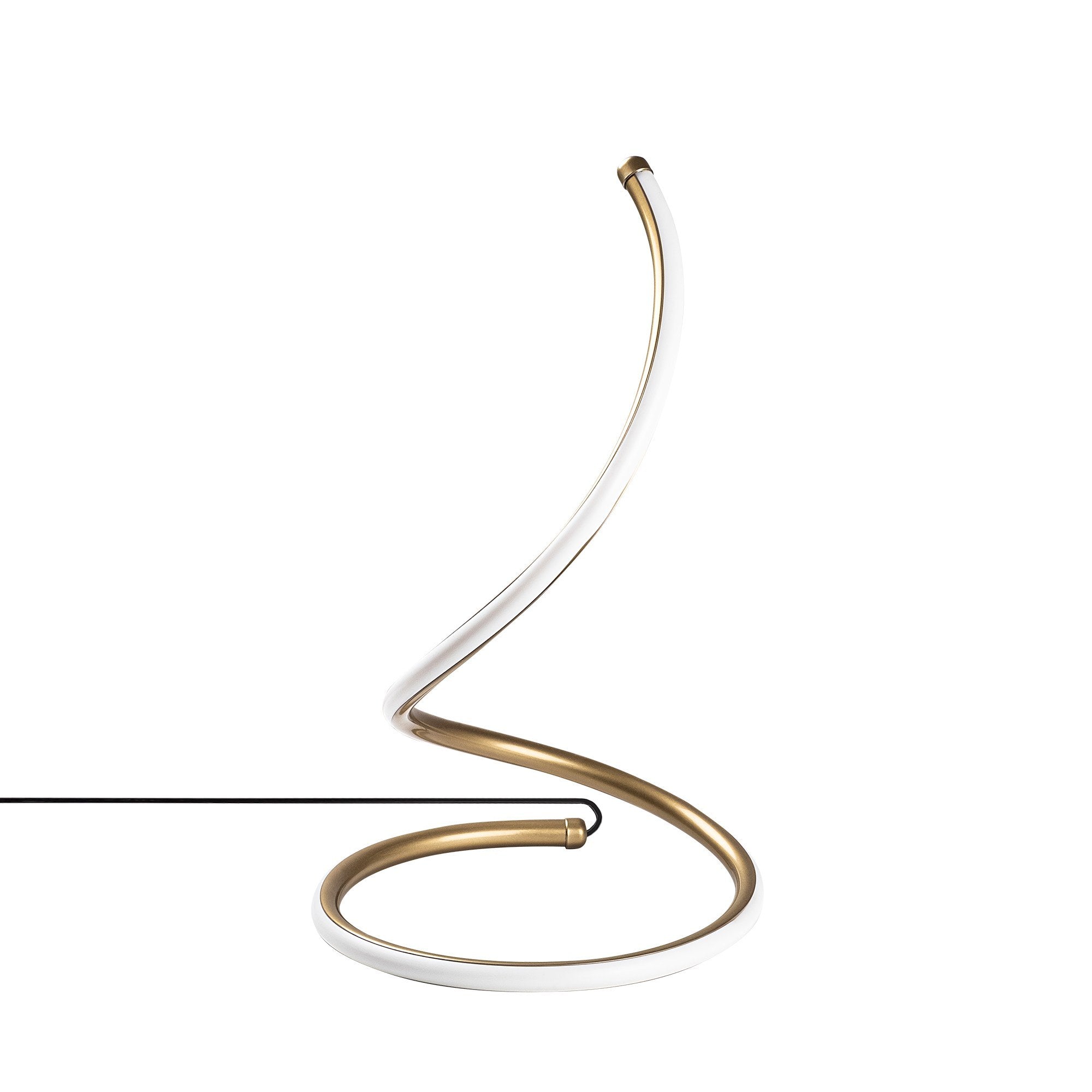 Candeeiro de Mesa Elegante Dourada, Corpo de Metal, 25 cm de Diâmetro, 40 cm de Altura | Interruptor Liga/Desliga, 80 CRI, LED 12W 3000K | Ideal para Decoração e Iluminação Moderna