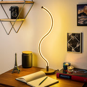 Candeeiro de Mesa Elegante Dourada, Corpo em Metal, 57 cm de Altura, Base de 13 cm, Cabo de 200 cm, IRC de 80, LED 16 W 3000 K | Iluminação Elegante para Decoração de Casa e Escritório