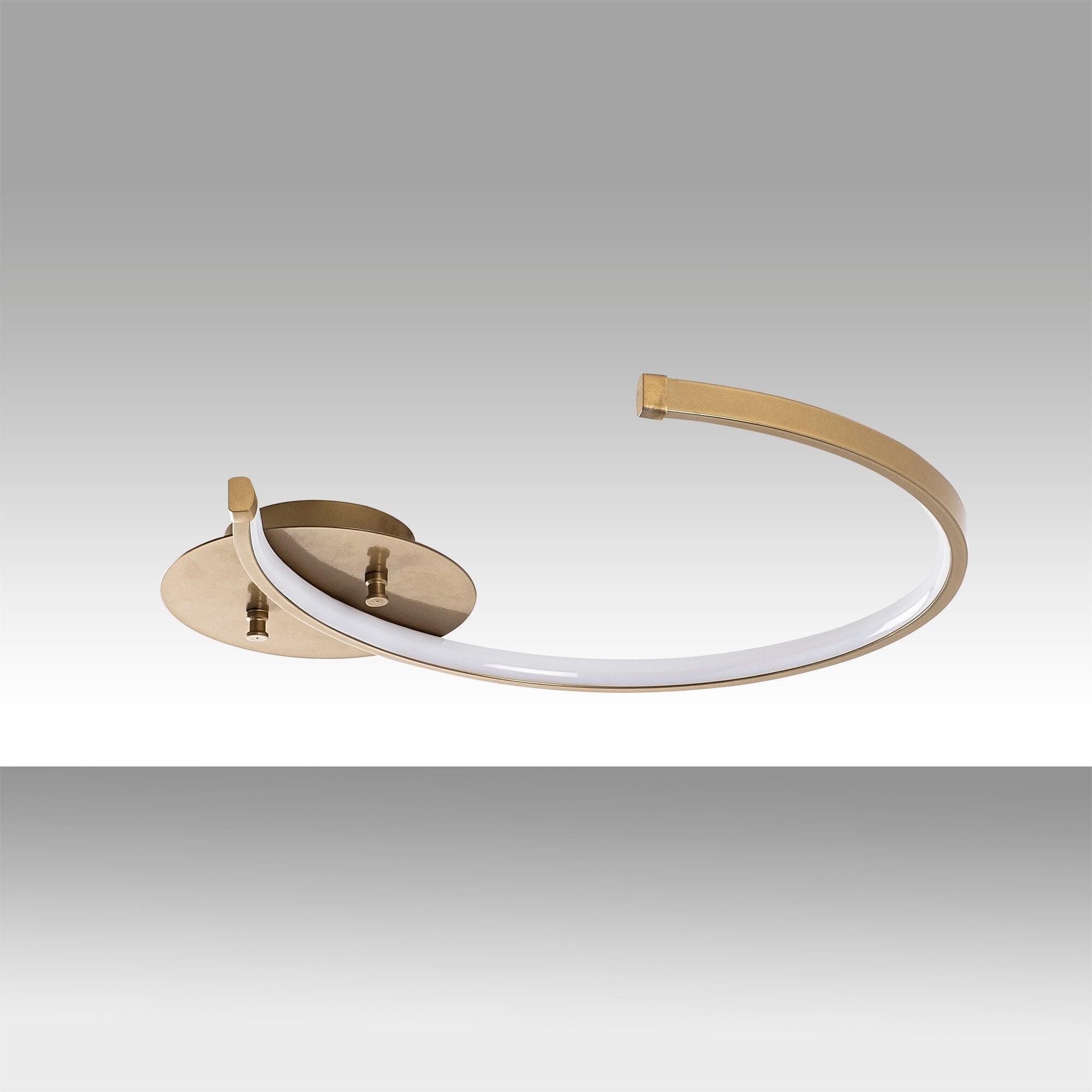 Candeeiro de Teto Dourado Elegante, Corpo em Metal, 46 x 6 x 33 cm | LED 12W 3000K | Iluminação Elegante para Decoração Moderna de Casa e Salas de Jantar, Classificação IP20