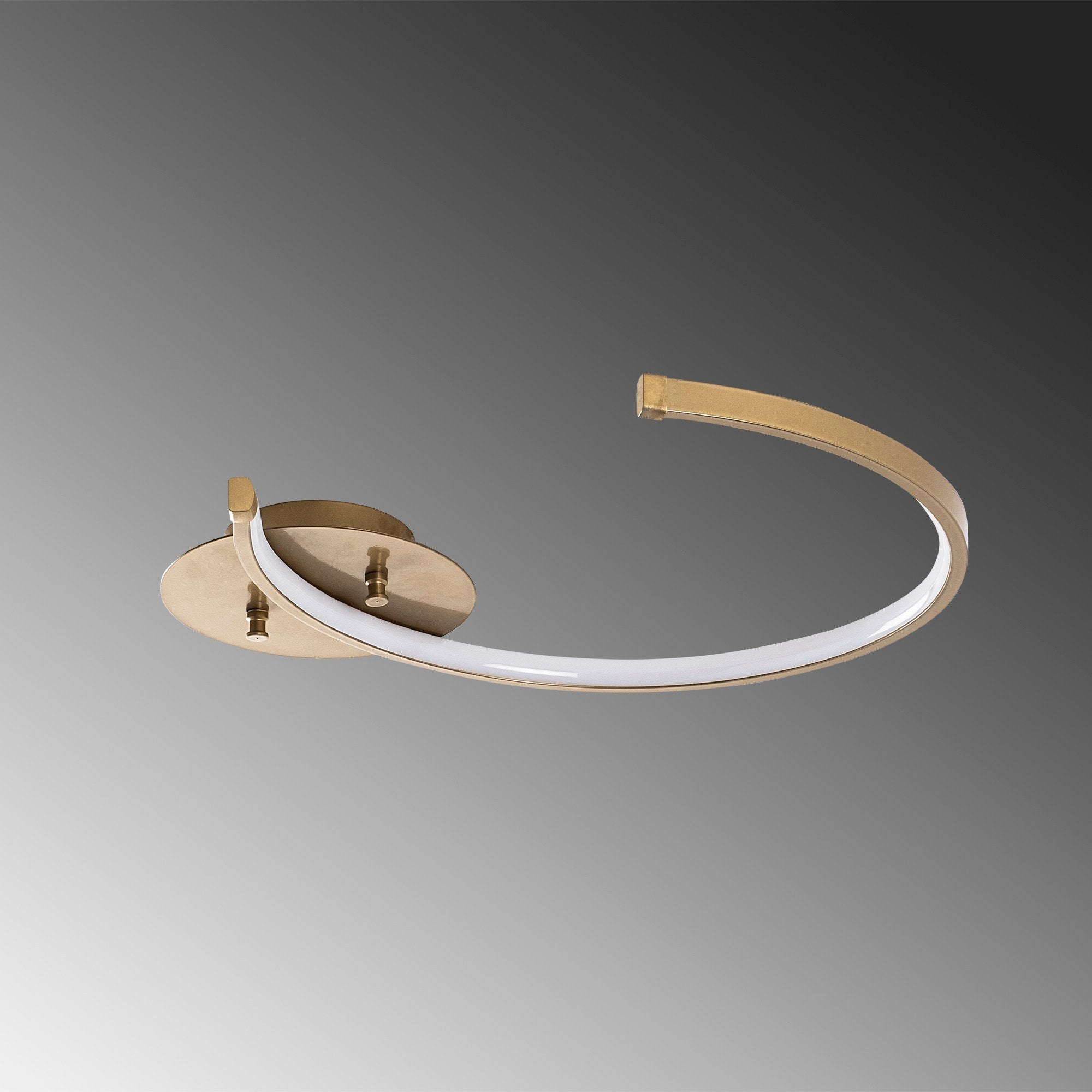 Candeeiro de Teto Dourado Elegante, Corpo em Metal, 46 x 6 x 33 cm | LED 12W 3000K | Iluminação Elegante para Decoração Moderna de Casa e Salas de Jantar, Classificação IP20